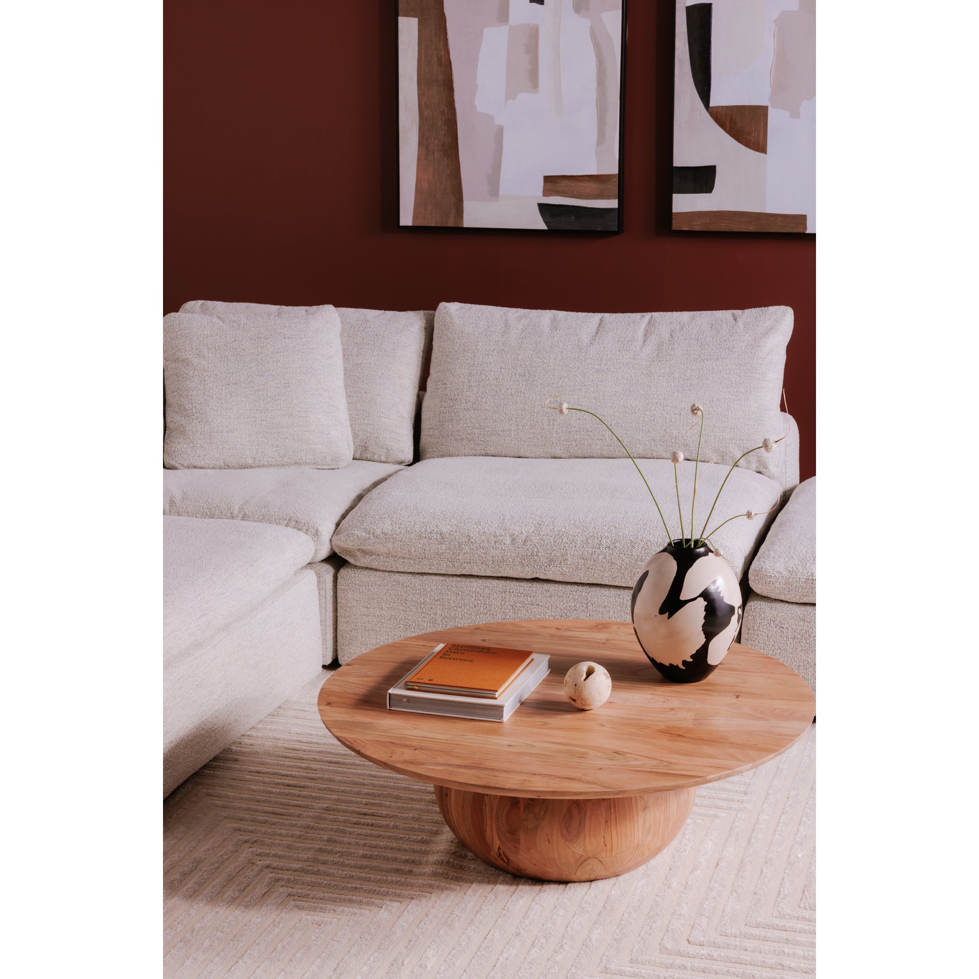 Moes Clay Corner Chair Coastside Sand YJ-1000-49