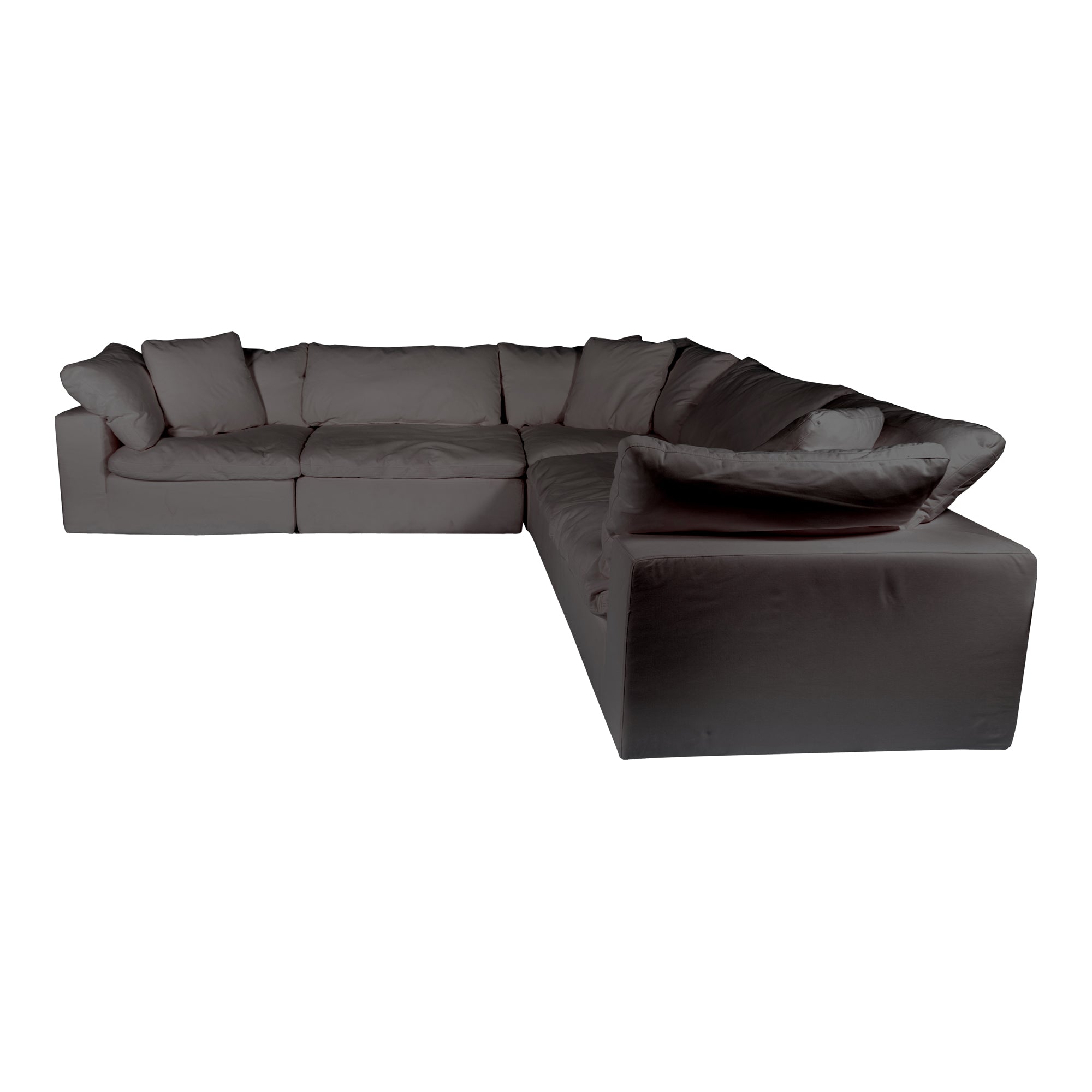 Moes Clay Classic L-Shaped Modular Sectional Light Grey YJ-1010-29