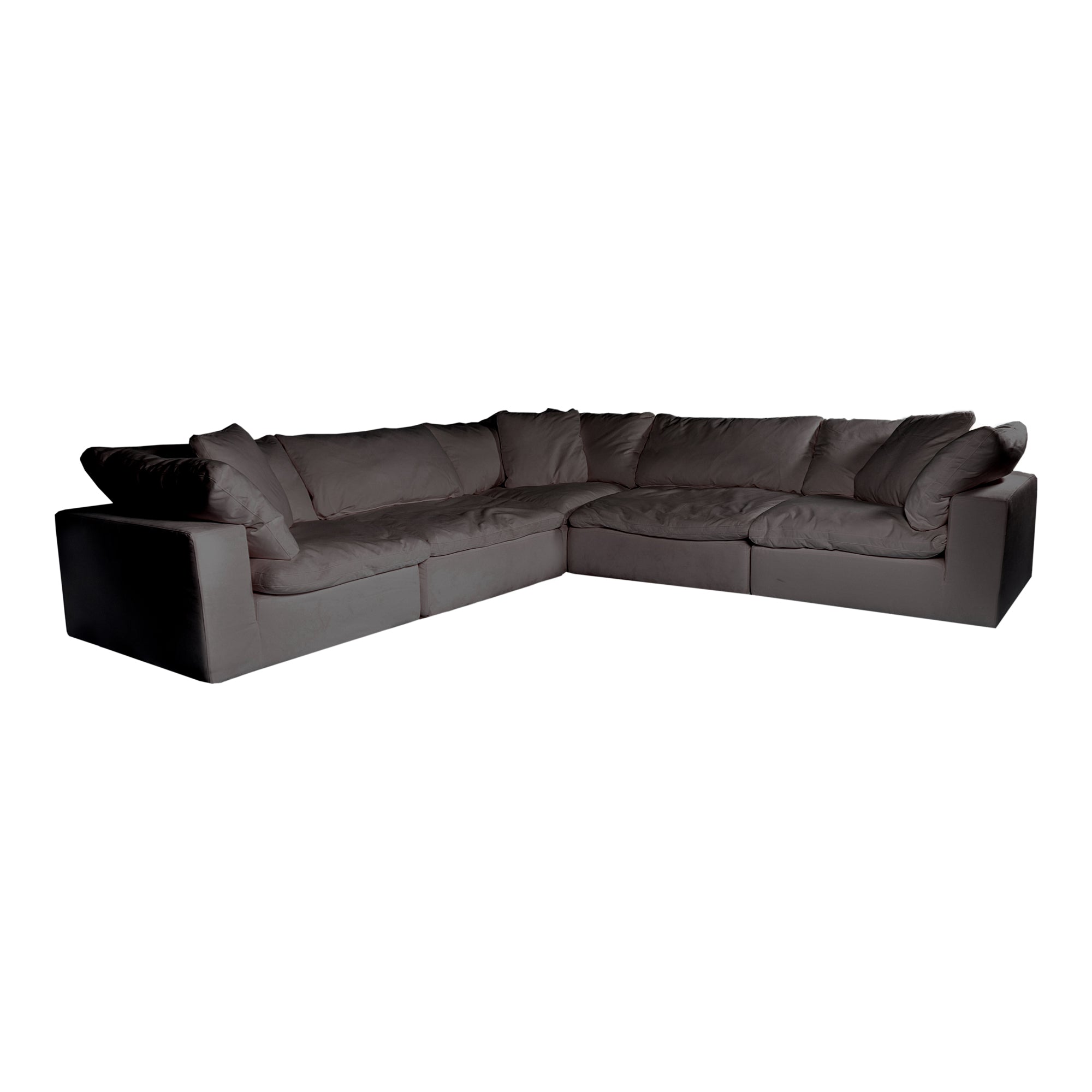Moes Clay Classic L-Shaped Modular Sectional Light Grey YJ-1010-29