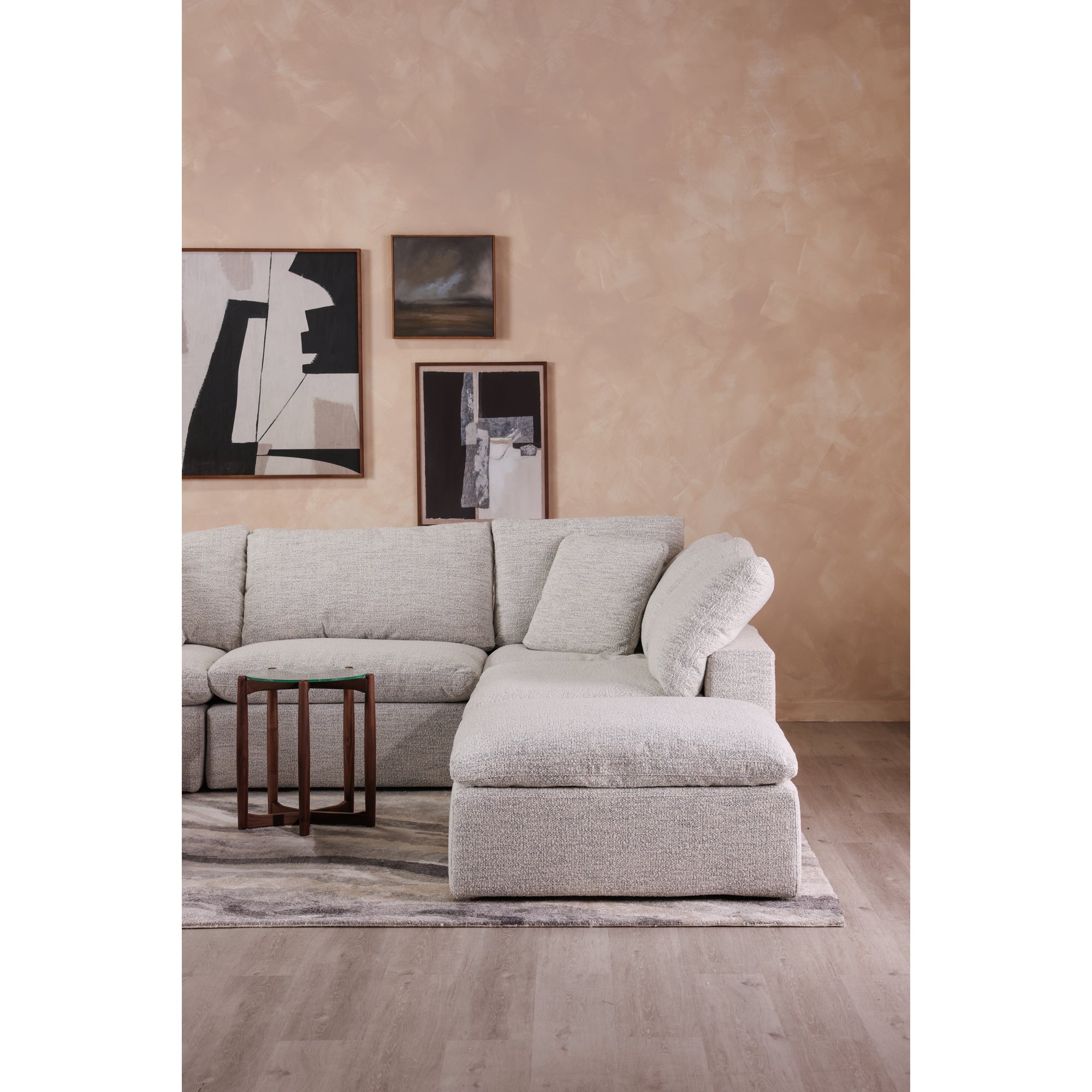 Moes Terra Condo Corner Chair Coastside Sand YJ-1012-49