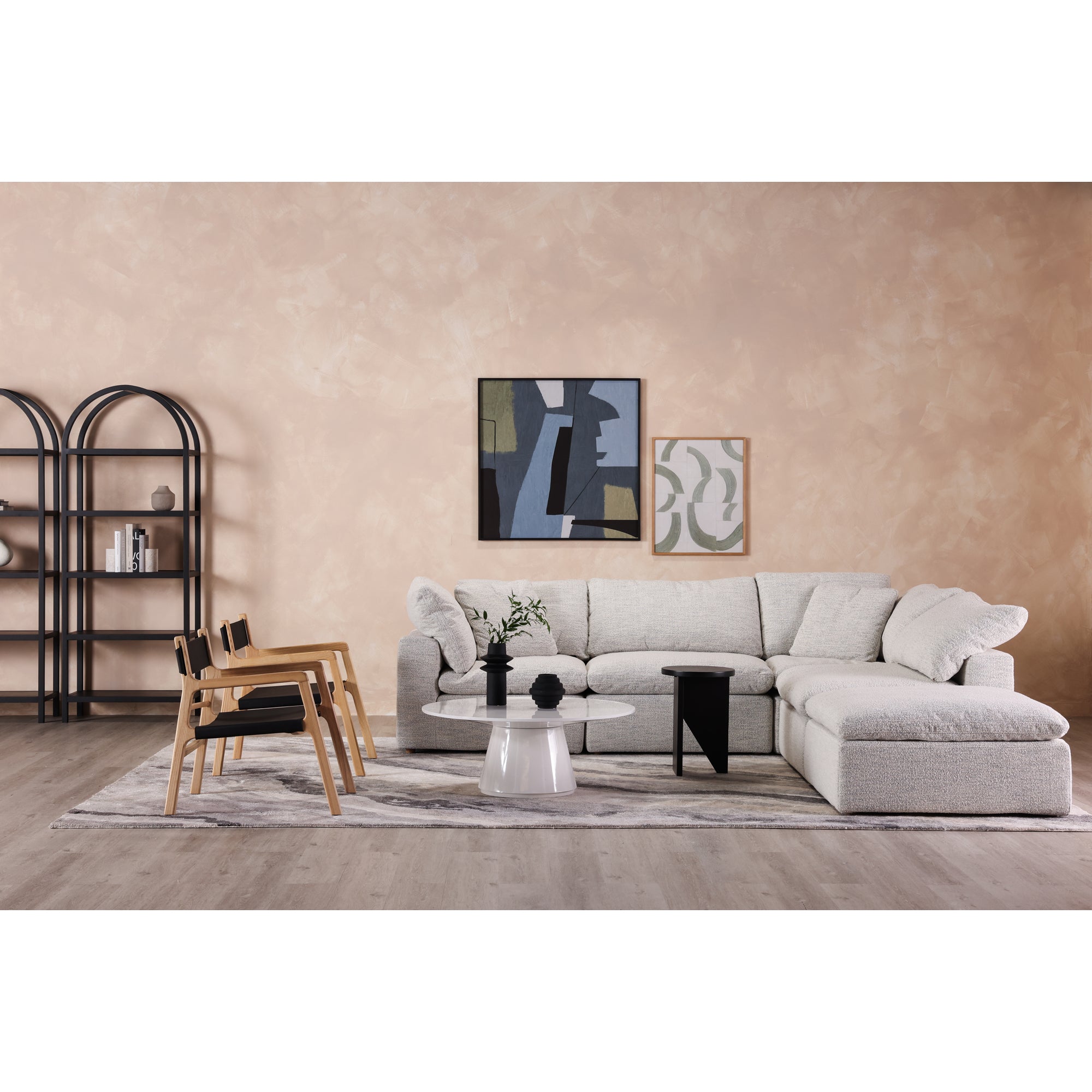 Moes Terra Condo Corner Chair Coastside Sand YJ-1012-49