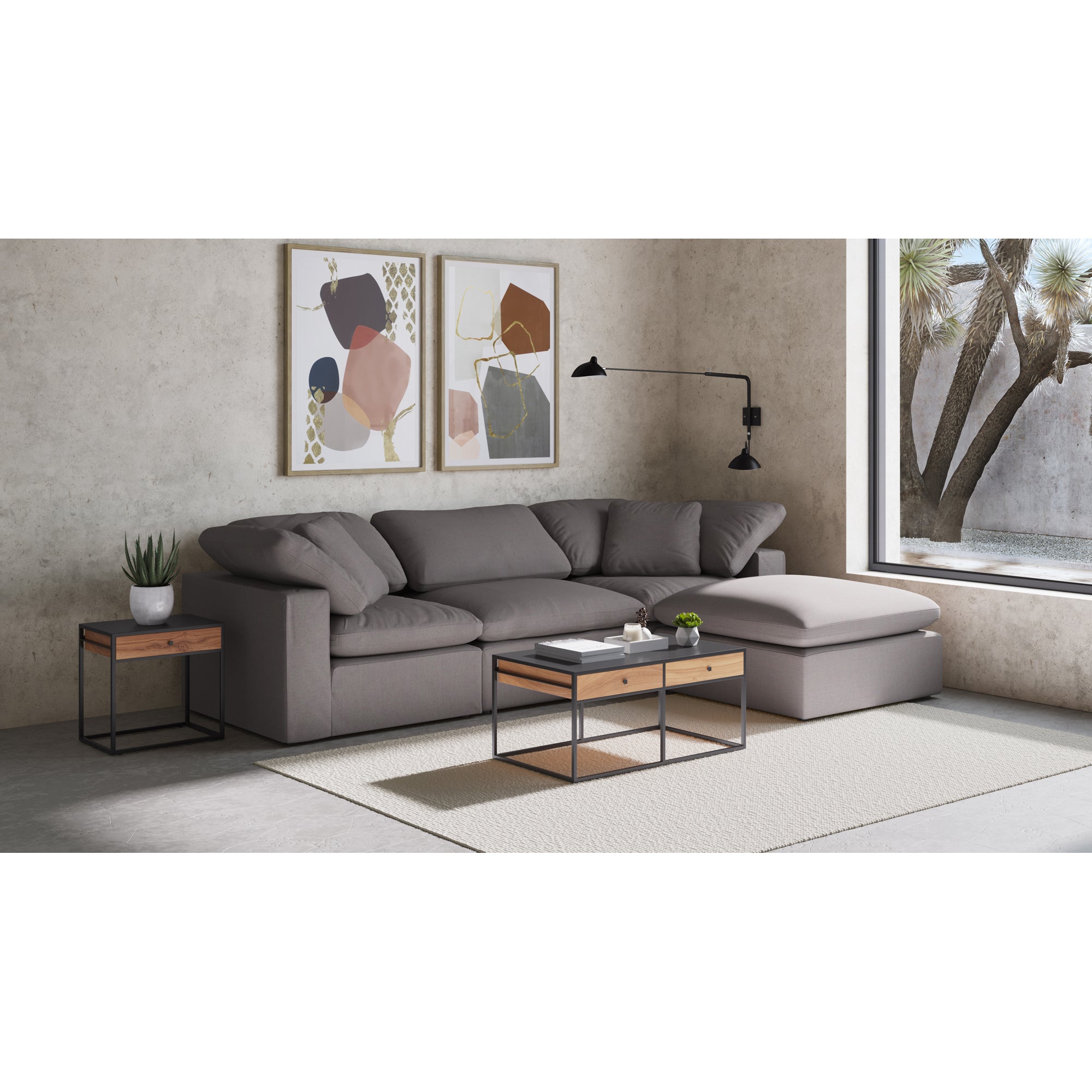 Moes Terra Condo Chair Light Grey YJ-1013-29