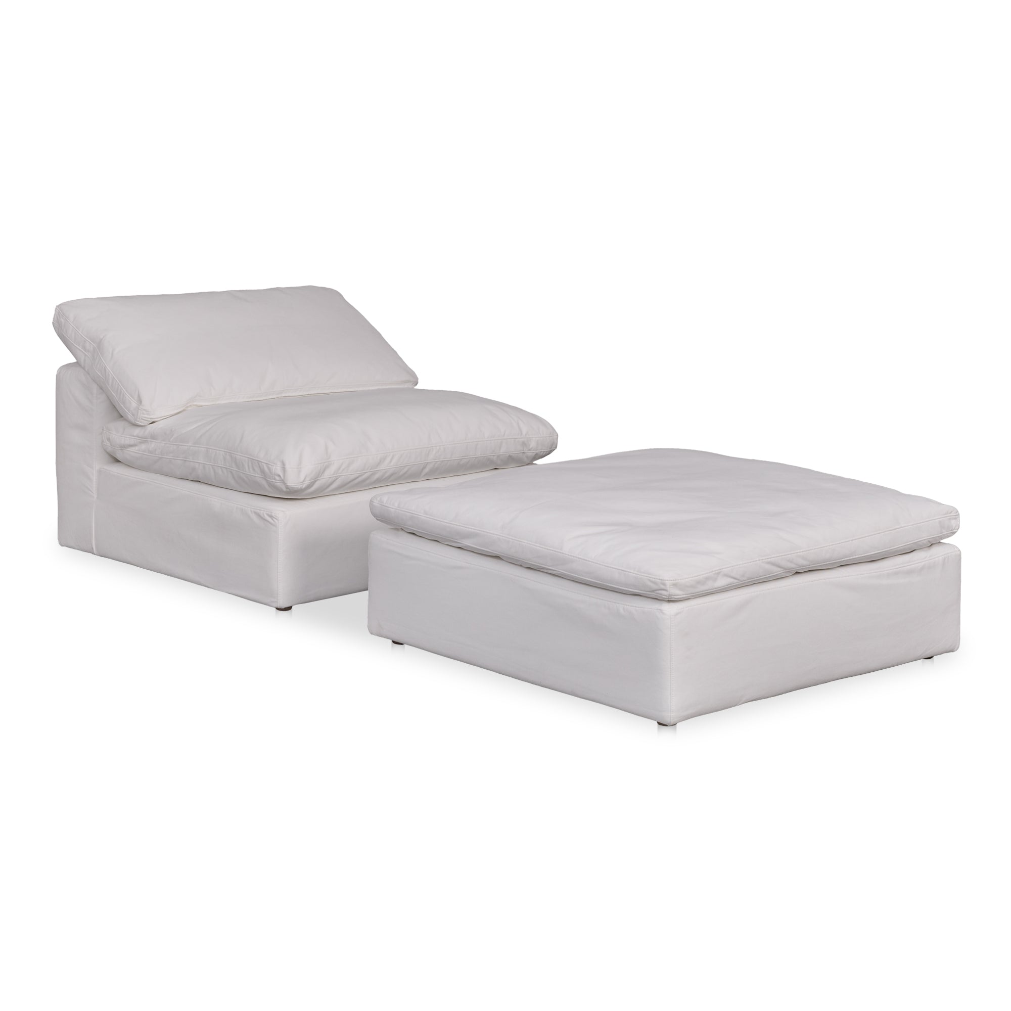 Moes Terra Condo Ottoman Cream White YJ-1014-05