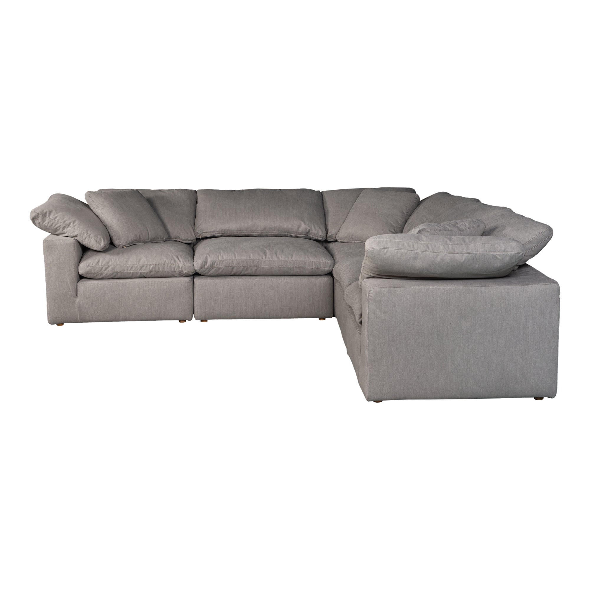 Moes Terra Condo Classic L-Shaped Modular Sectional Light Grey YJ-1017-29