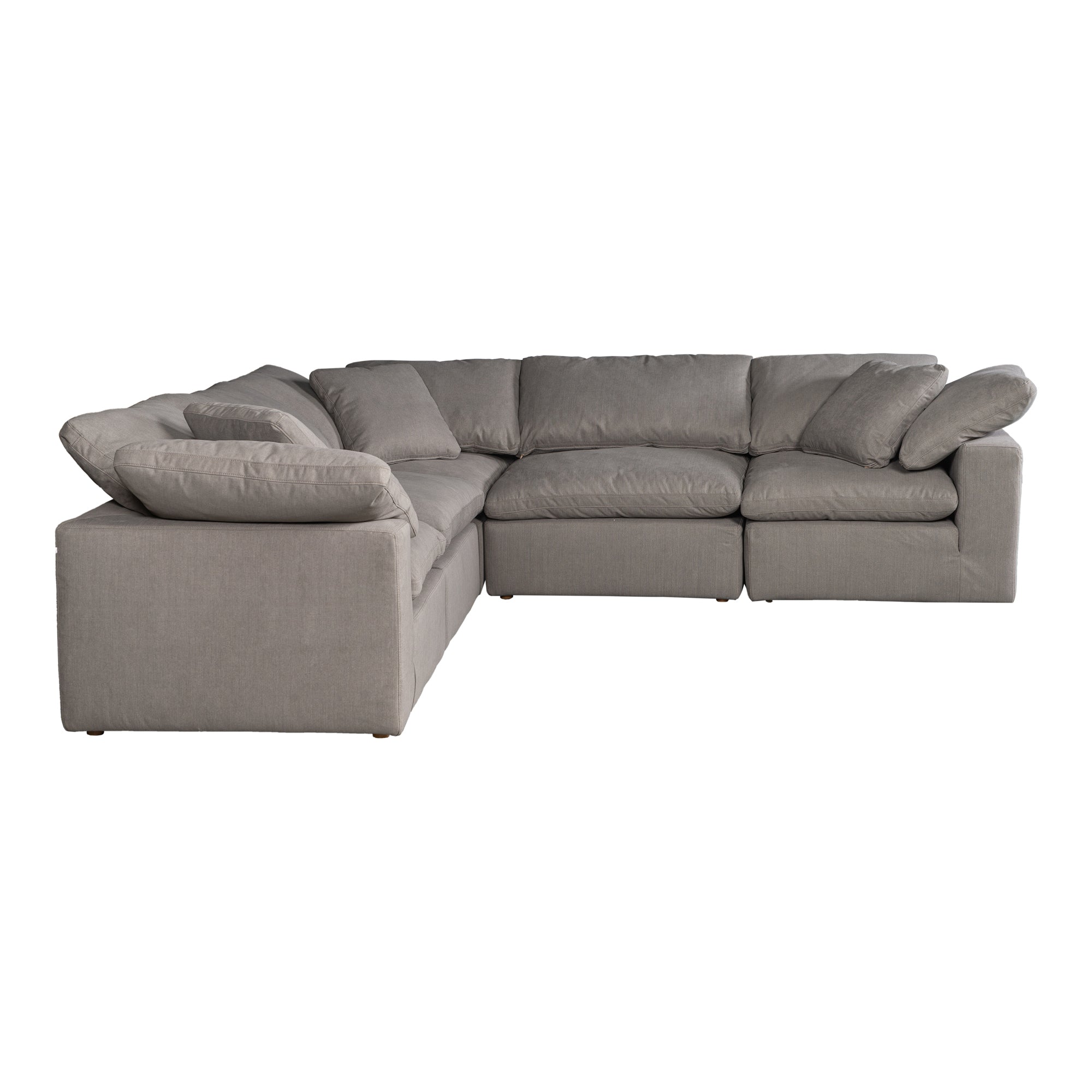 Moes Terra Condo Classic L-Shaped Modular Sectional Light Grey YJ-1017-29