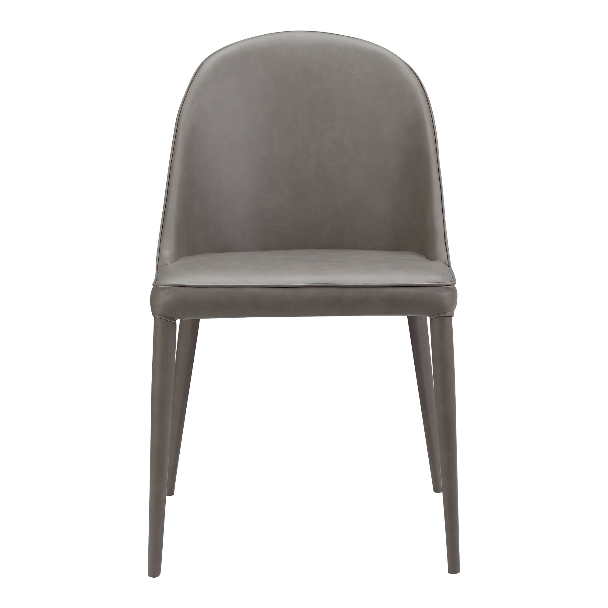 Moes Burton Dining Chair Grey Vegan Leather - Set Of Two YM-1002-26
