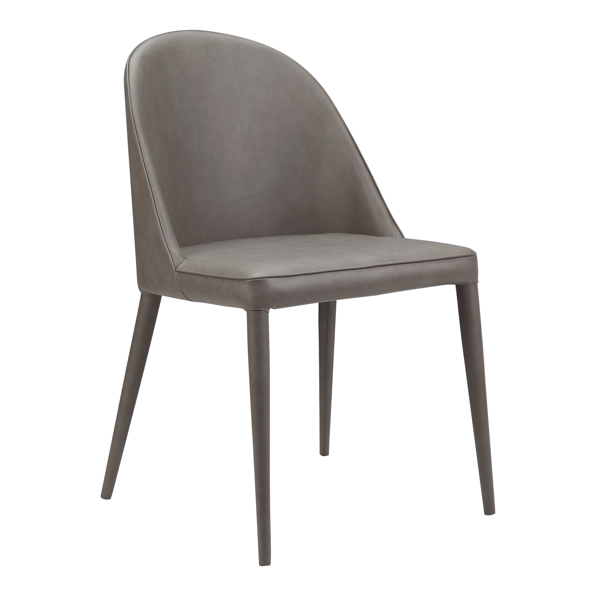 Moes Burton Dining Chair Grey Vegan Leather - Set Of Two YM-1002-26