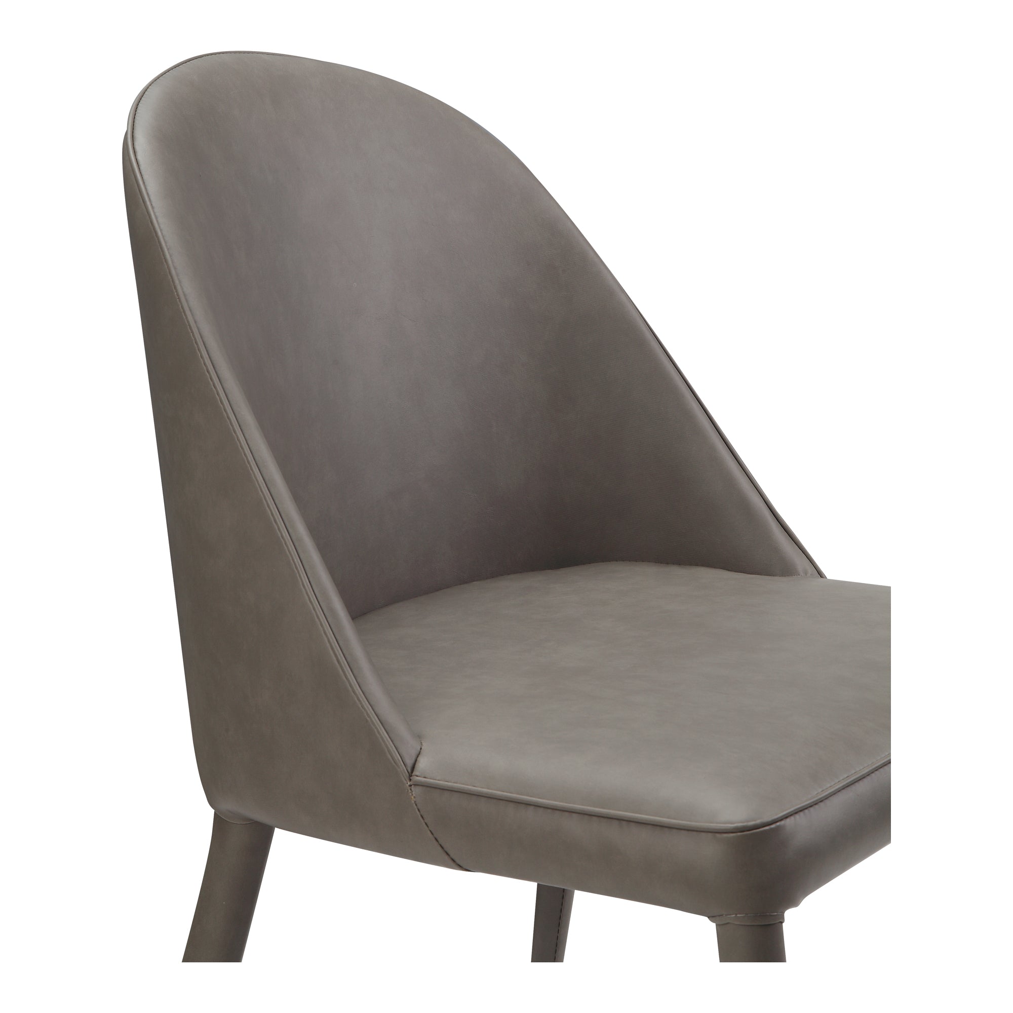 Moes Burton Dining Chair Grey Vegan Leather - Set Of Two YM-1002-26
