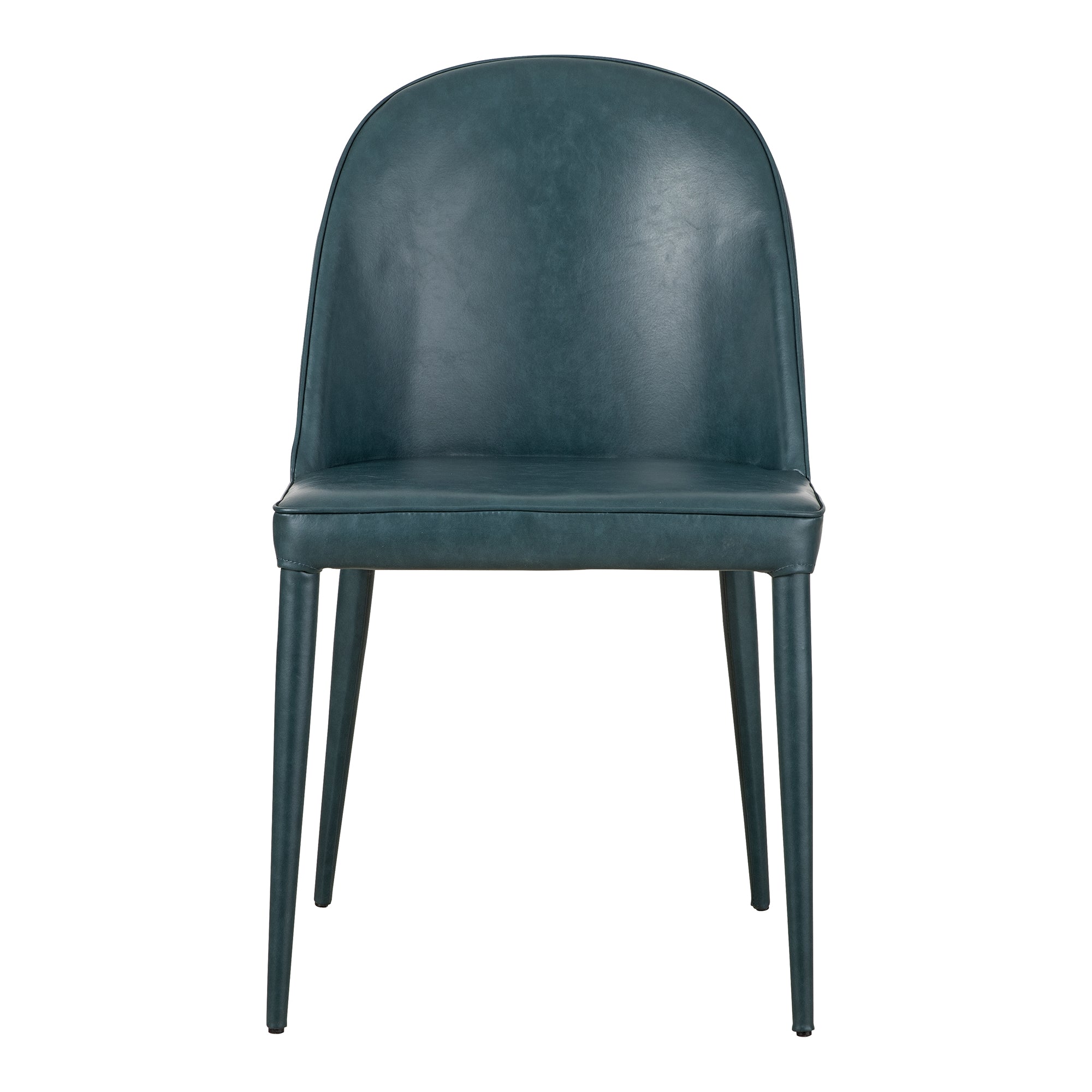 Moes Burton Dining Chair Dark Teal Vegan Leather - Set Of Two YM-1002-36