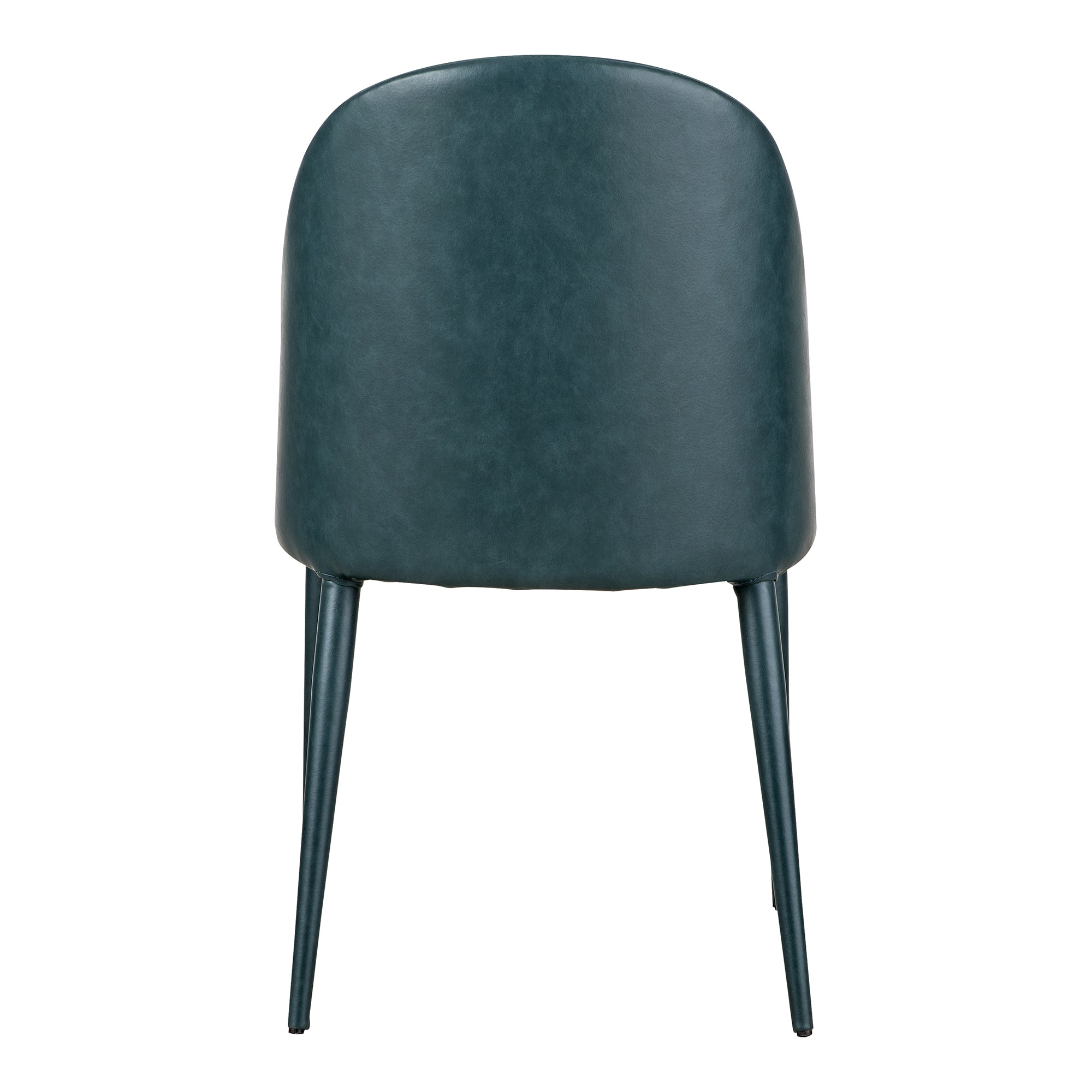Moes Burton Dining Chair Dark Teal Vegan Leather - Set Of Two YM-1002-36