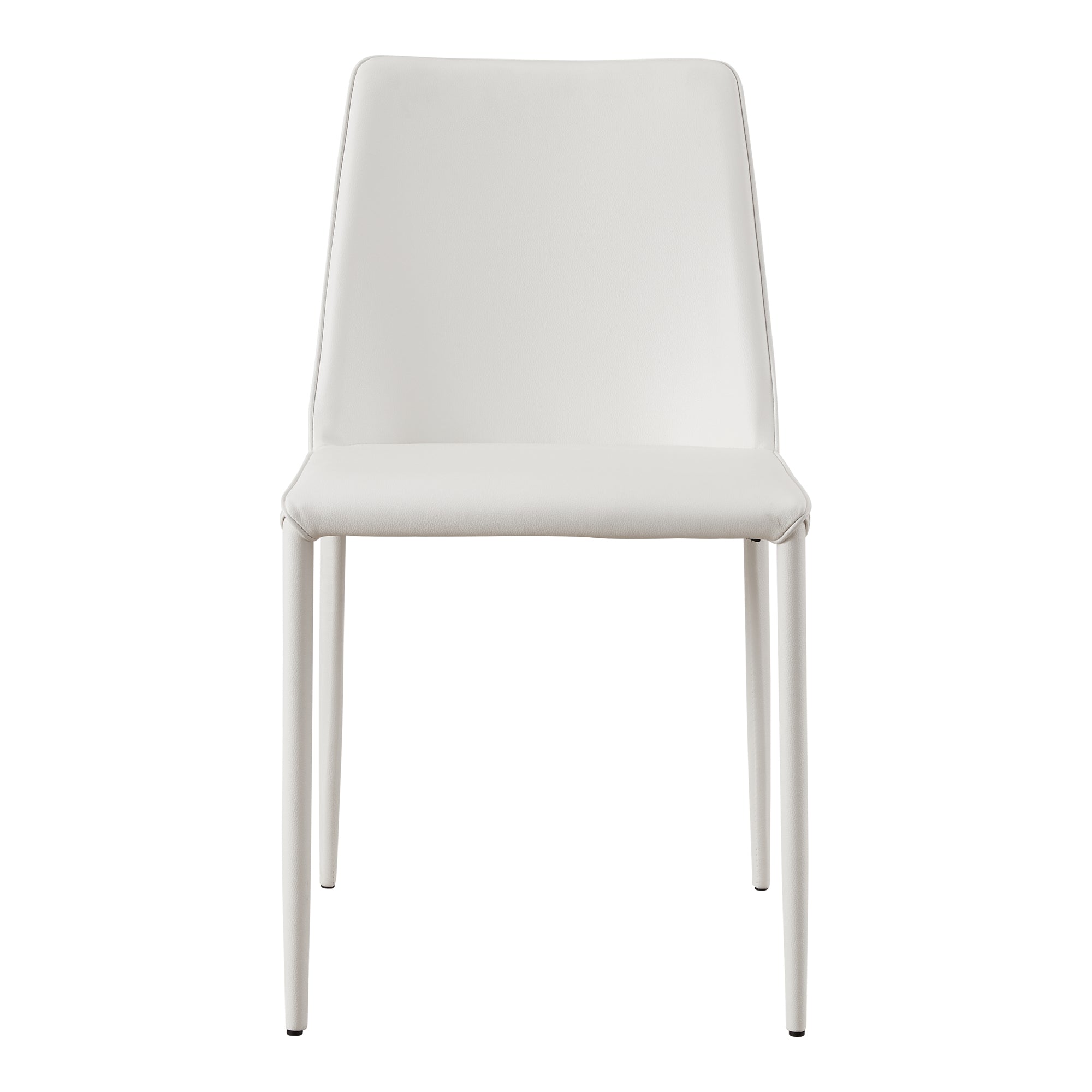 Moes Nora Dining Chair White Vegan Leather - Set Of Two YM-1004-18