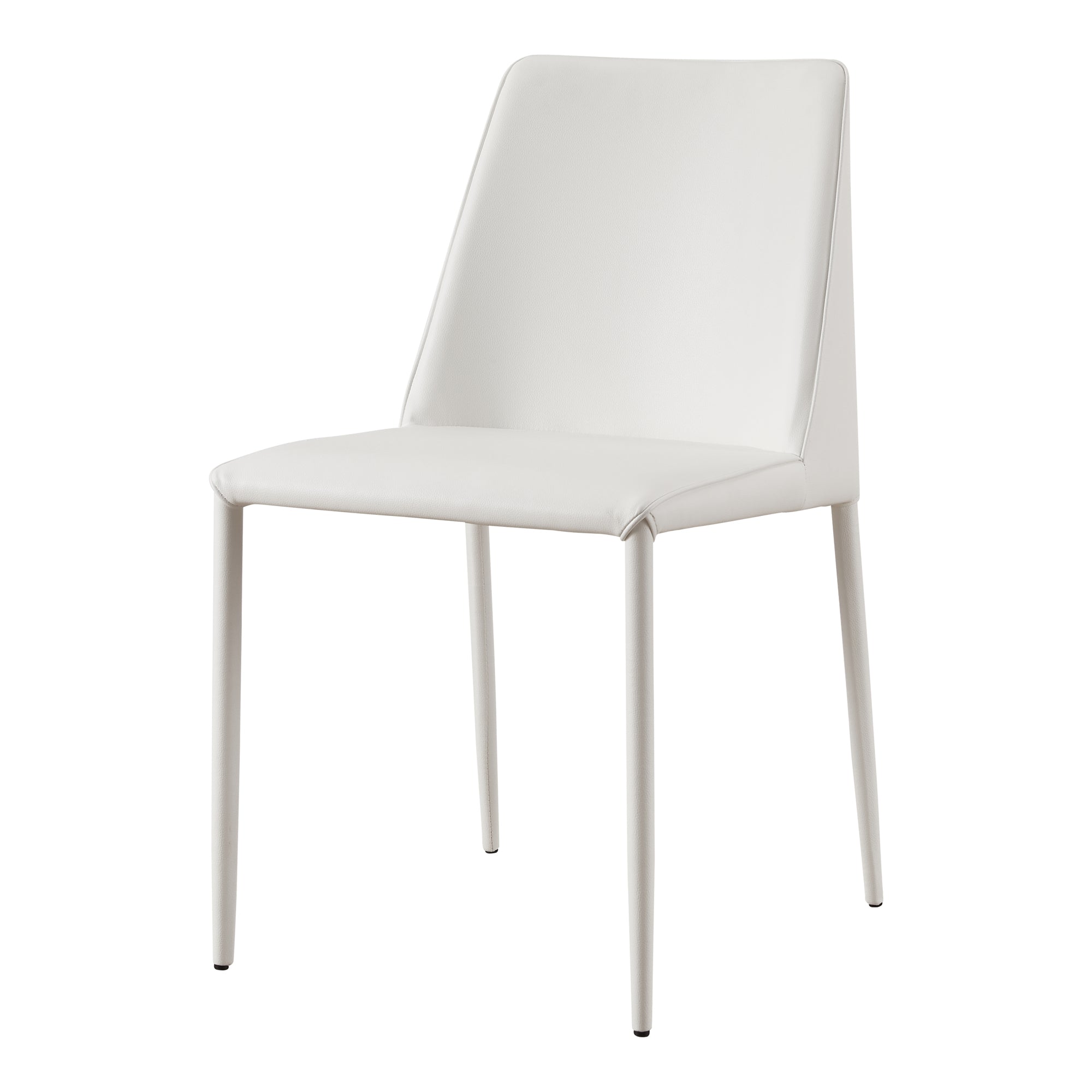 Moes Nora Dining Chair White Vegan Leather - Set Of Two YM-1004-18