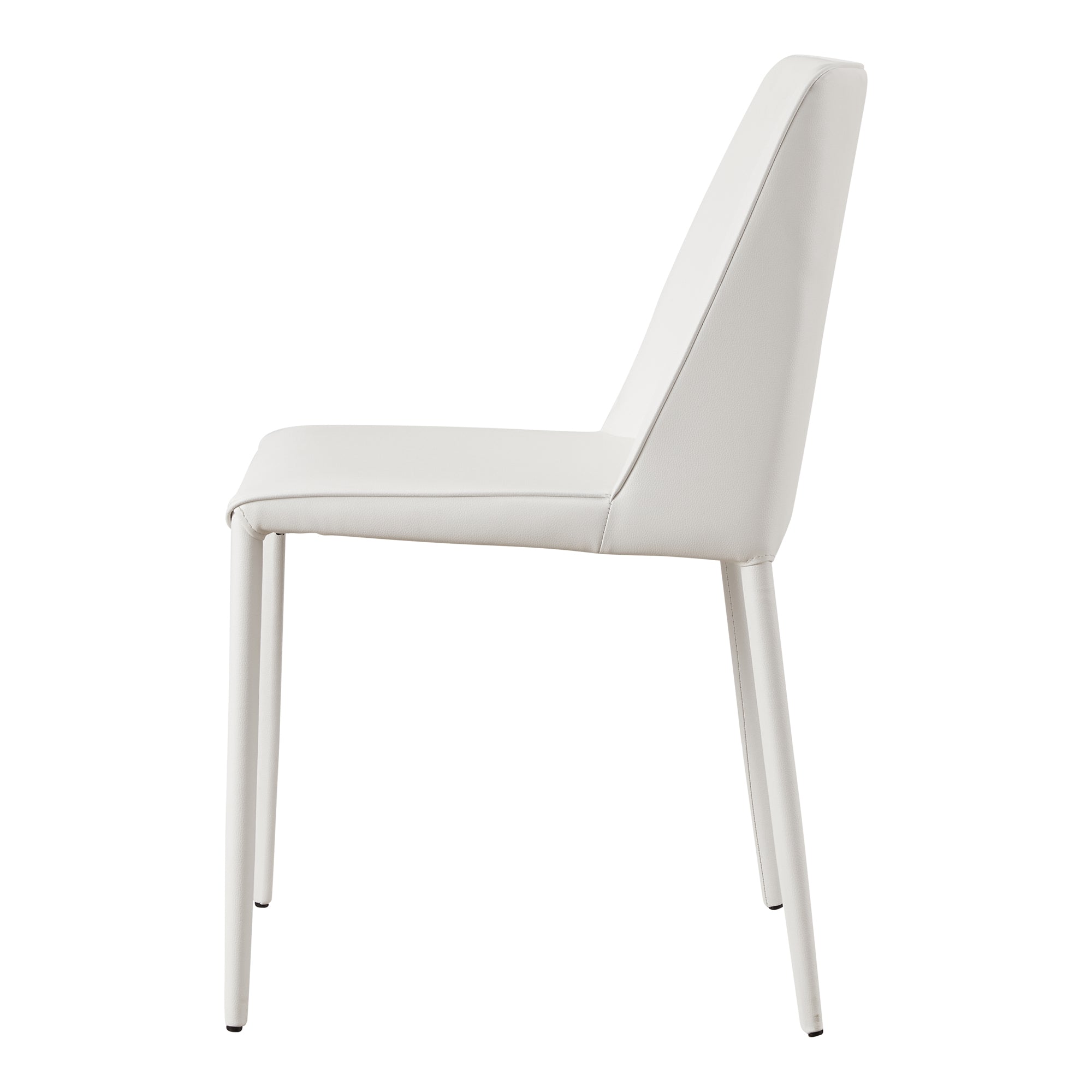 Moes Nora Dining Chair White Vegan Leather - Set Of Two YM-1004-18