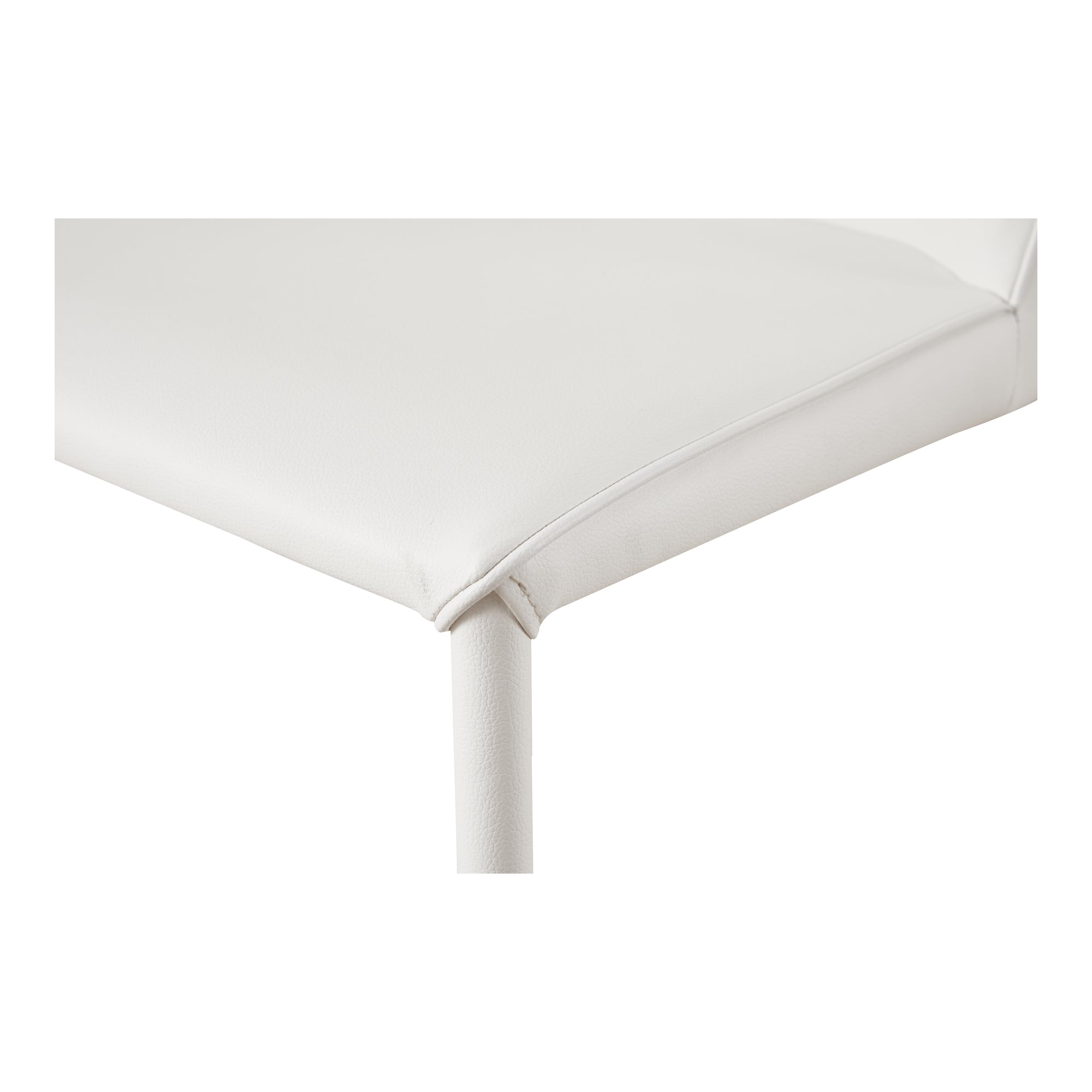 Moes Nora Dining Chair White Vegan Leather - Set Of Two YM-1004-18