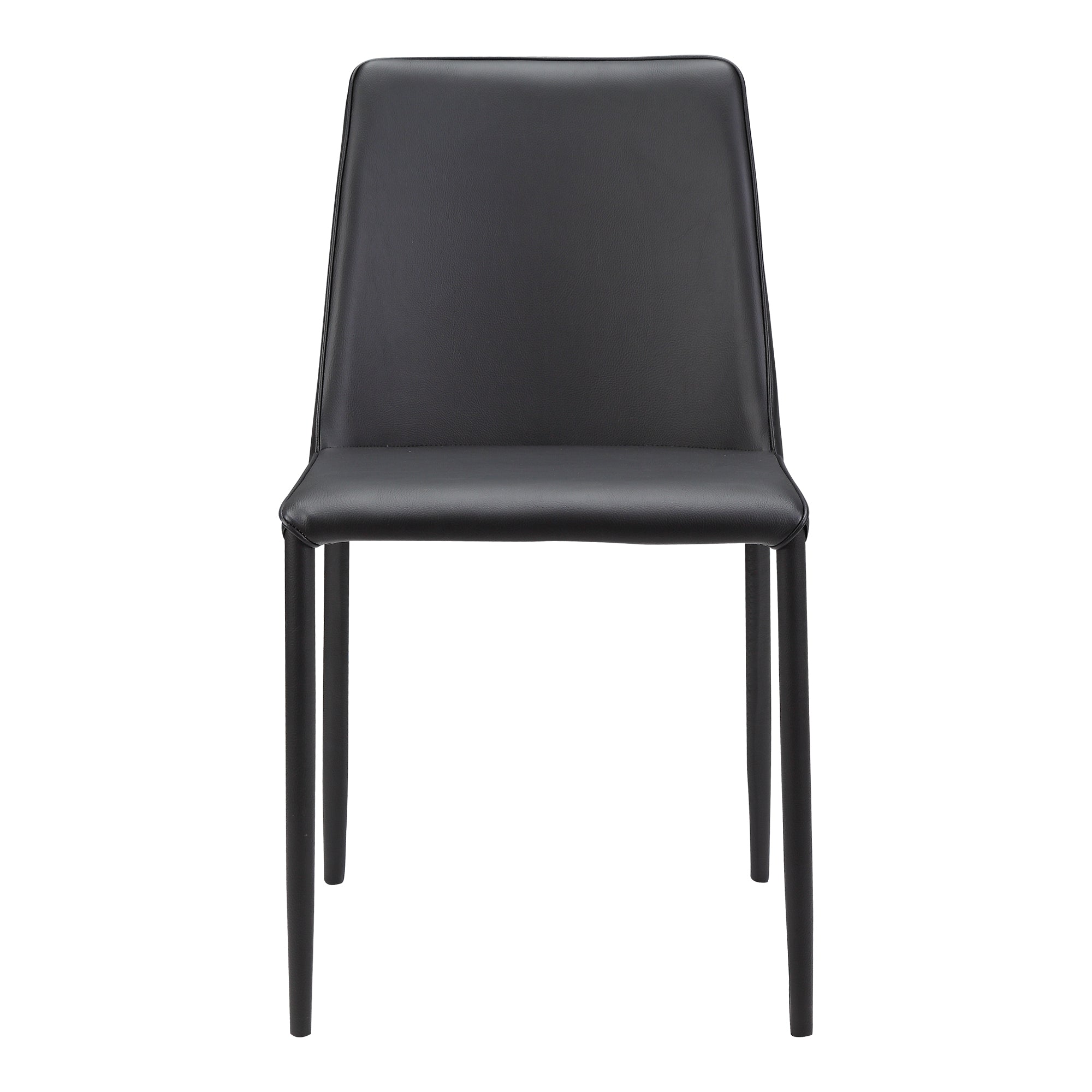 Moes Nora Dining Chair Black Vegan Leather - Set Of Two YM-1004-29