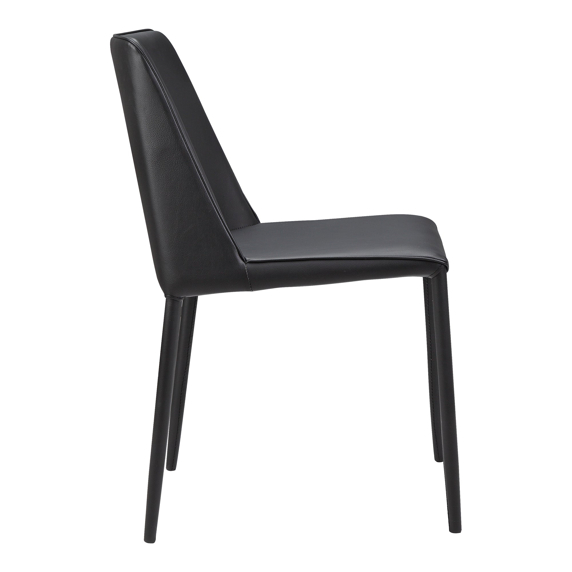 Moes Nora Dining Chair Black Vegan Leather - Set Of Two YM-1004-29