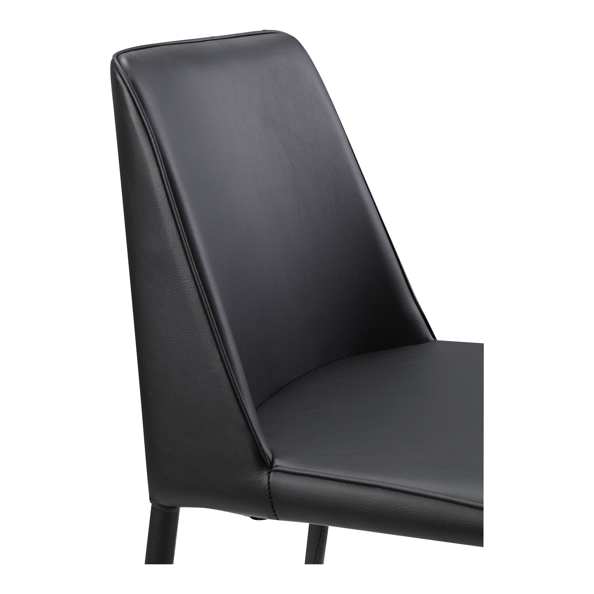 Moes Nora Dining Chair Black Vegan Leather - Set Of Two YM-1004-29