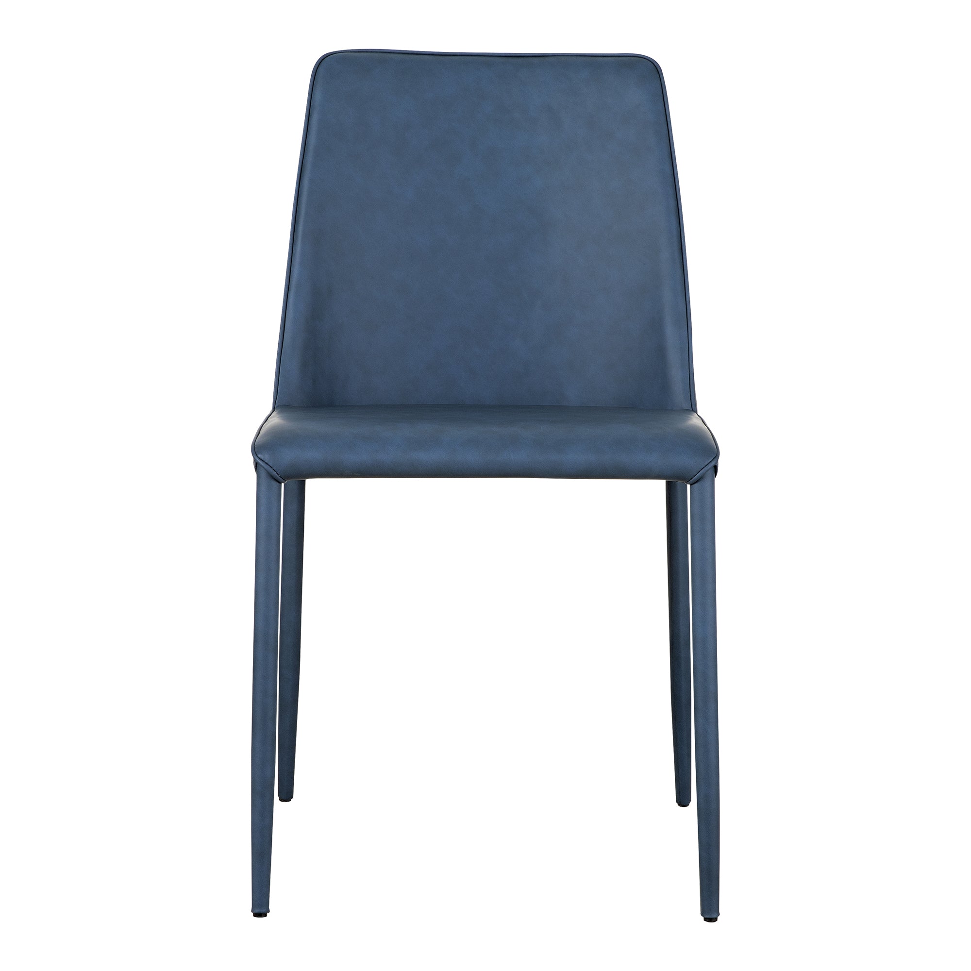 Moes Nora Dining Chair Ocean Cavern Grey Vegan Leather - Set Of Two YM-1004-41