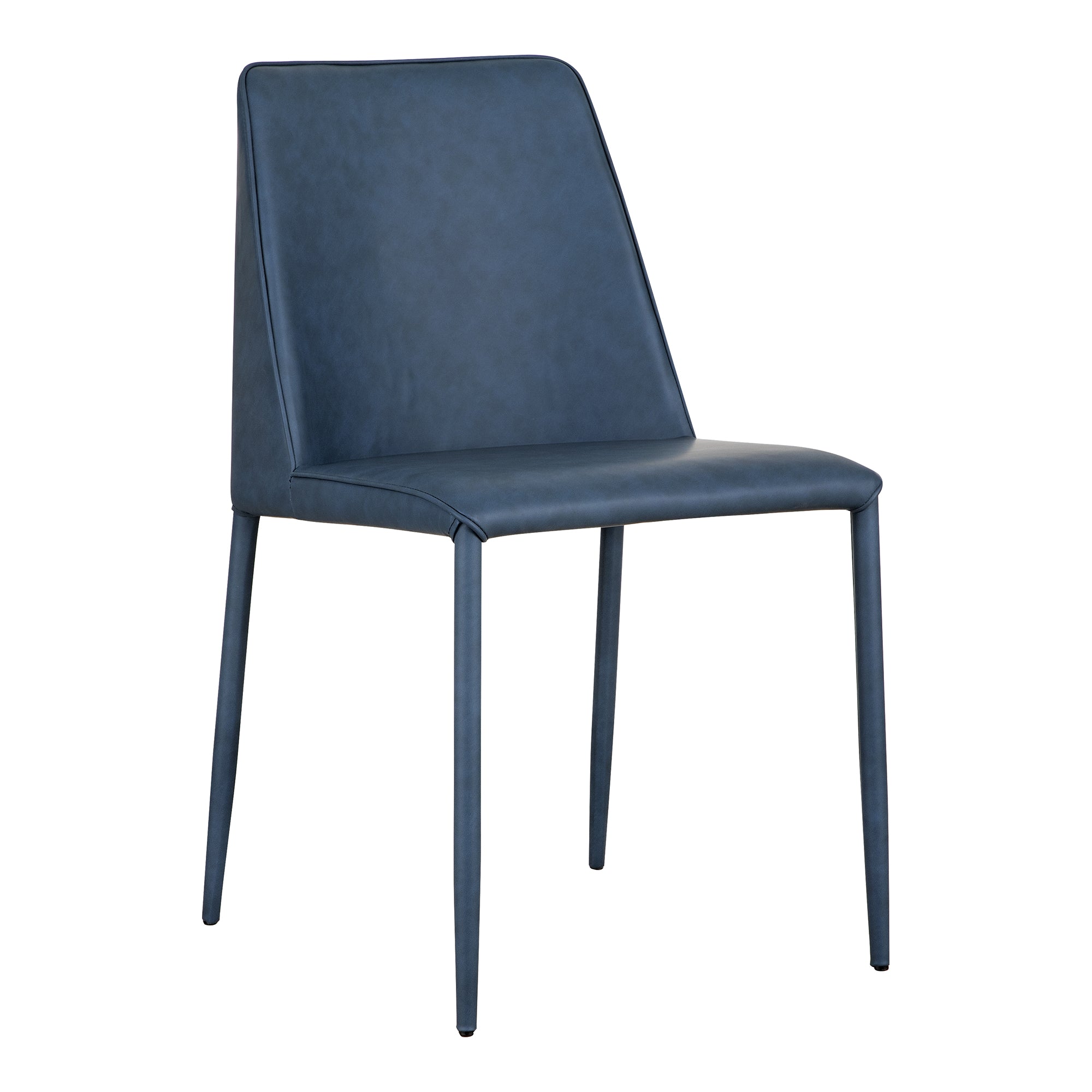 Moes Nora Dining Chair Ocean Cavern Grey Vegan Leather - Set Of Two YM-1004-41