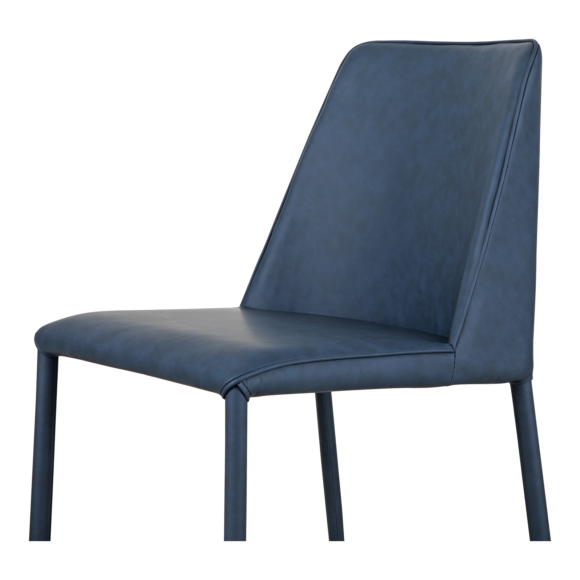 Moes Nora Dining Chair Ocean Cavern Grey Vegan Leather - Set Of Two YM-1004-41