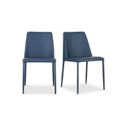 Moes Nora Dining Chair Ocean Cavern Grey Vegan Leather - Set Of Two YM-1004-41