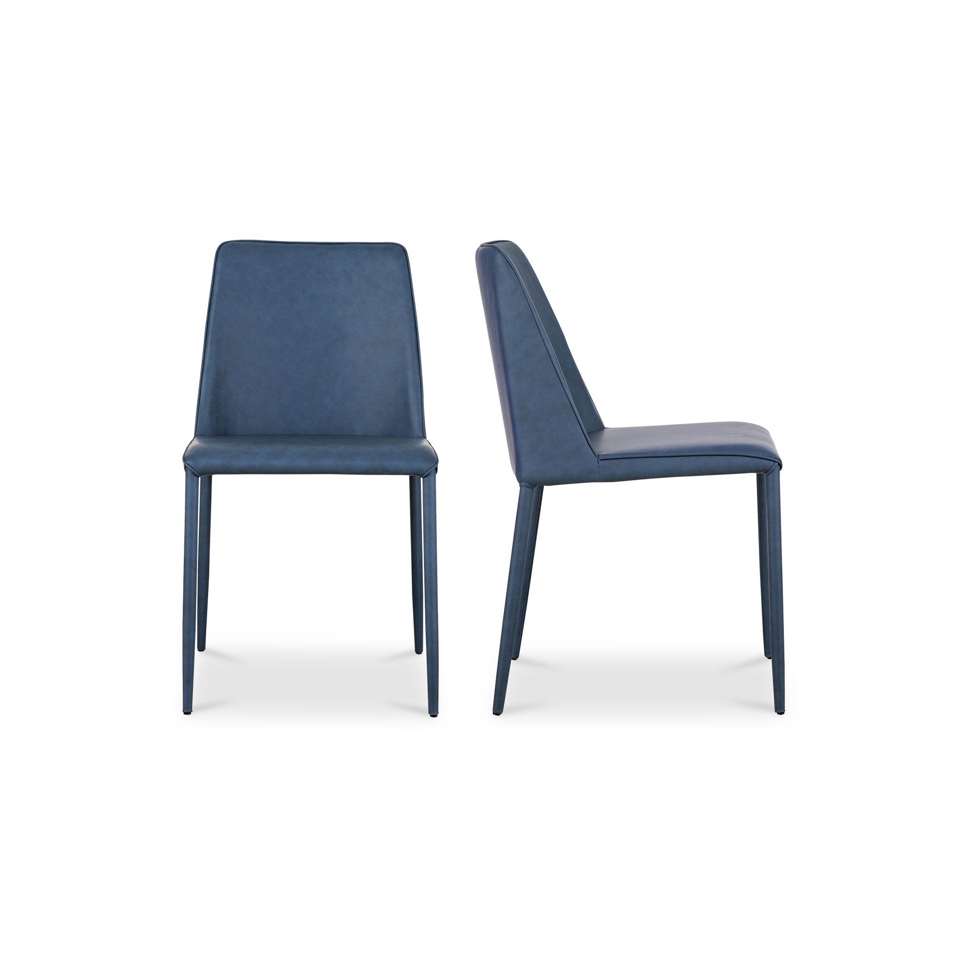 Moes Nora Dining Chair Ocean Cavern Grey Vegan Leather - Set Of Two YM-1004-41