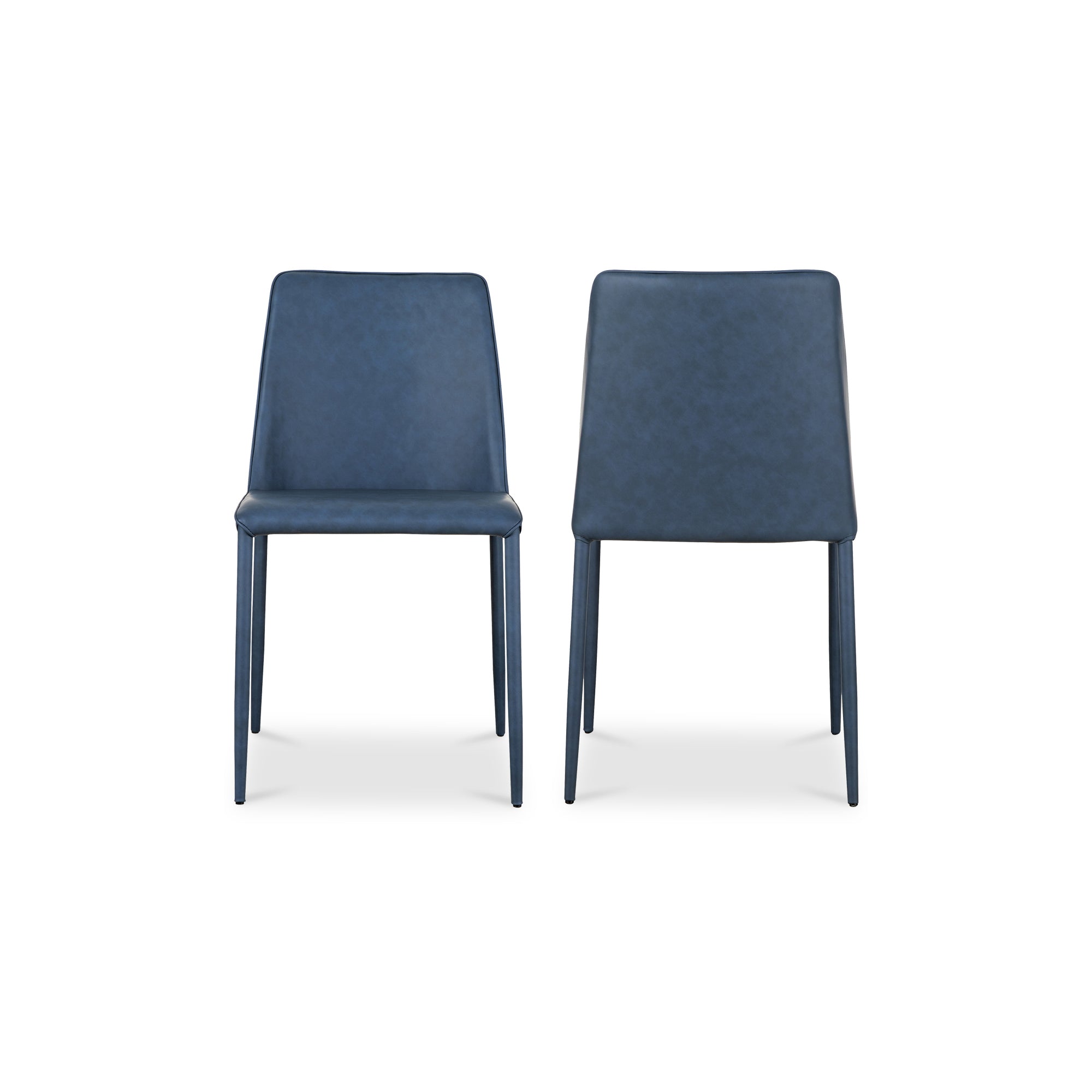 Moes Nora Dining Chair Ocean Cavern Grey Vegan Leather - Set Of Two YM-1004-41