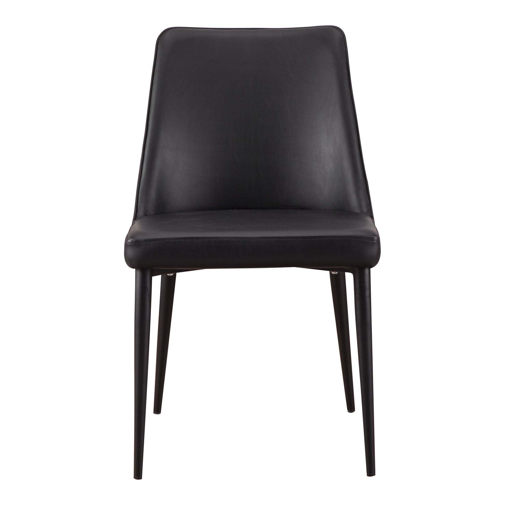 Moes Lula Dining Chair Black Vegan Leather - Set Of Two YM-1006-02
