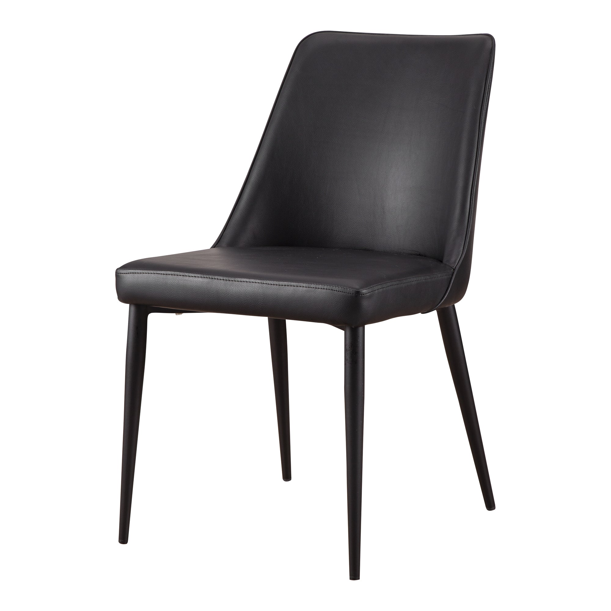 Moes Lula Dining Chair Black Vegan Leather - Set Of Two YM-1006-02