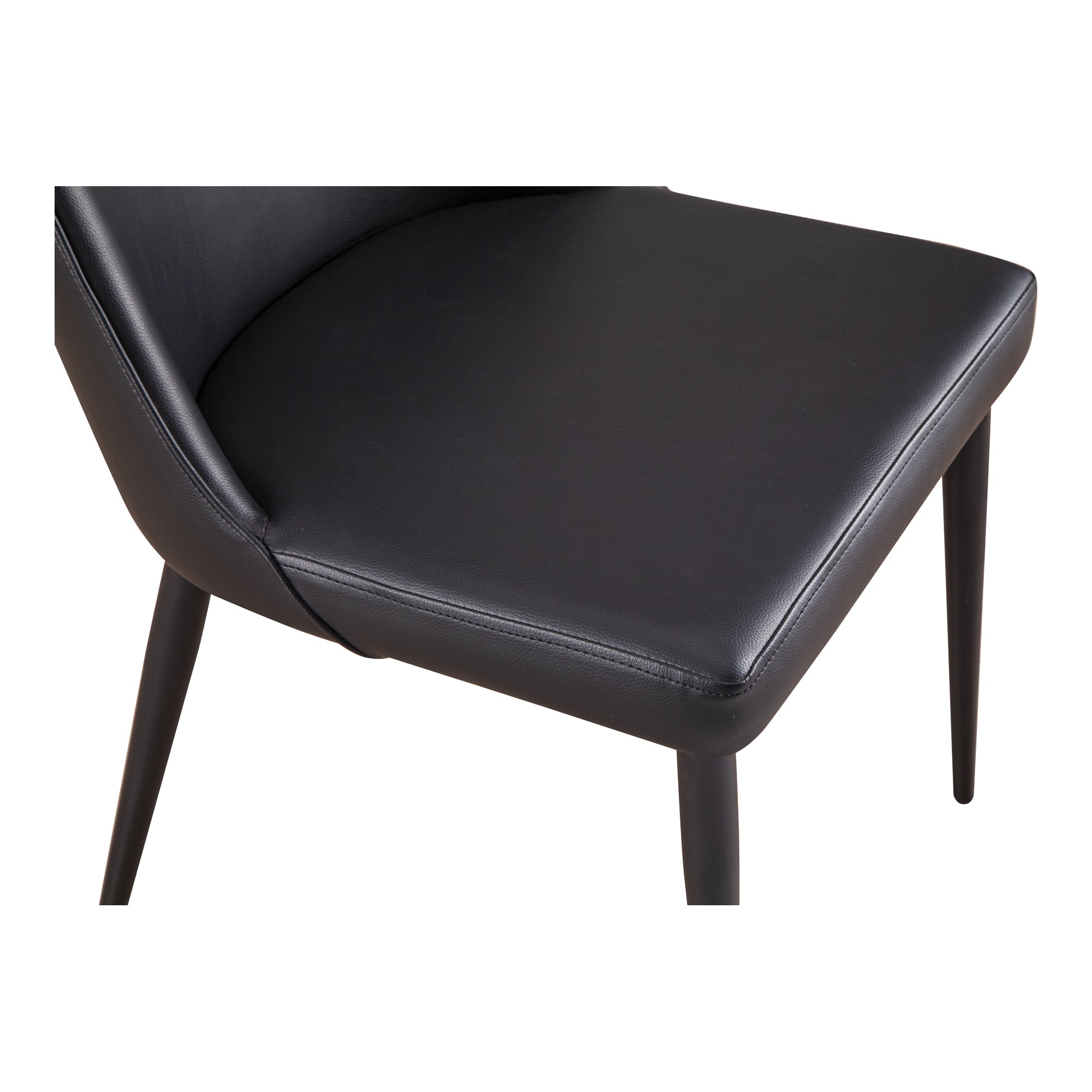 Moes Lula Dining Chair Black Vegan Leather - Set Of Two YM-1006-02