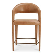 Moes Martens Counter Stool Brown Leather YM-1010-03