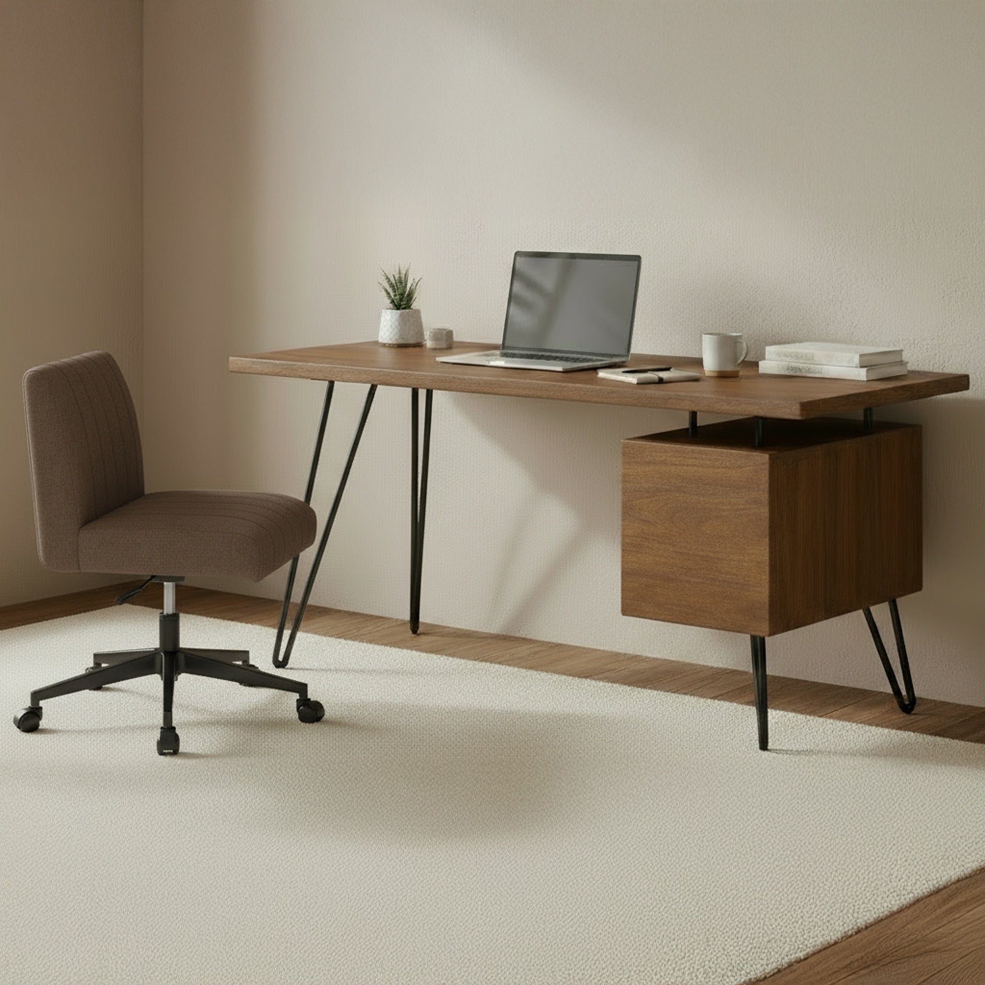 Moes Sally Office Chair Light Brown YM-1026-21