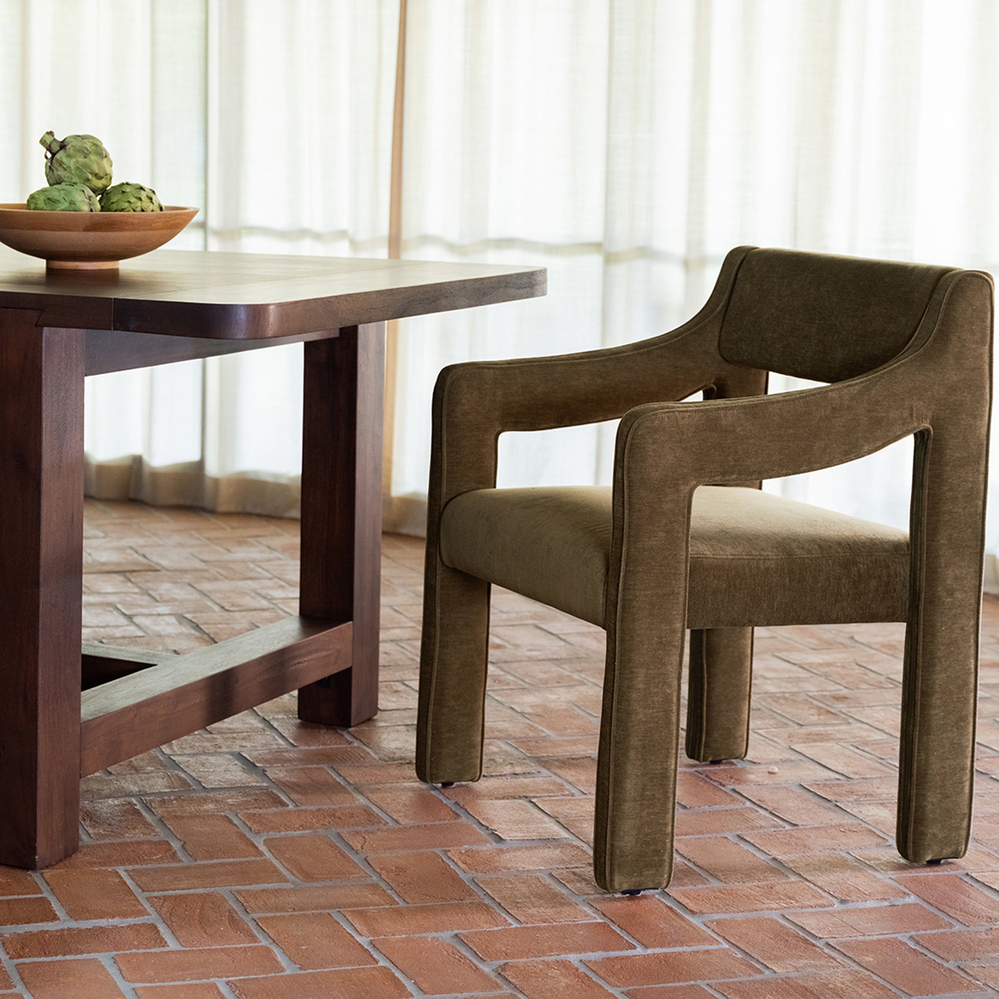 Moes Elise Dining Chair Cedar Green YM-1027-27