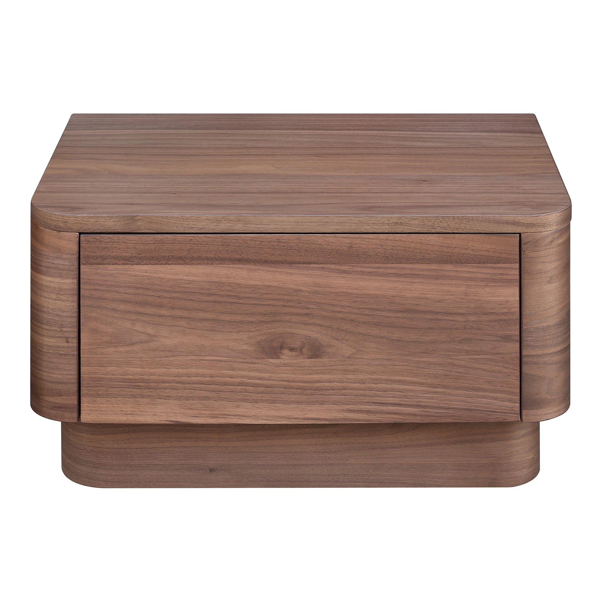 Moes Round Off Small Nightstand Walnut YR-1001-03