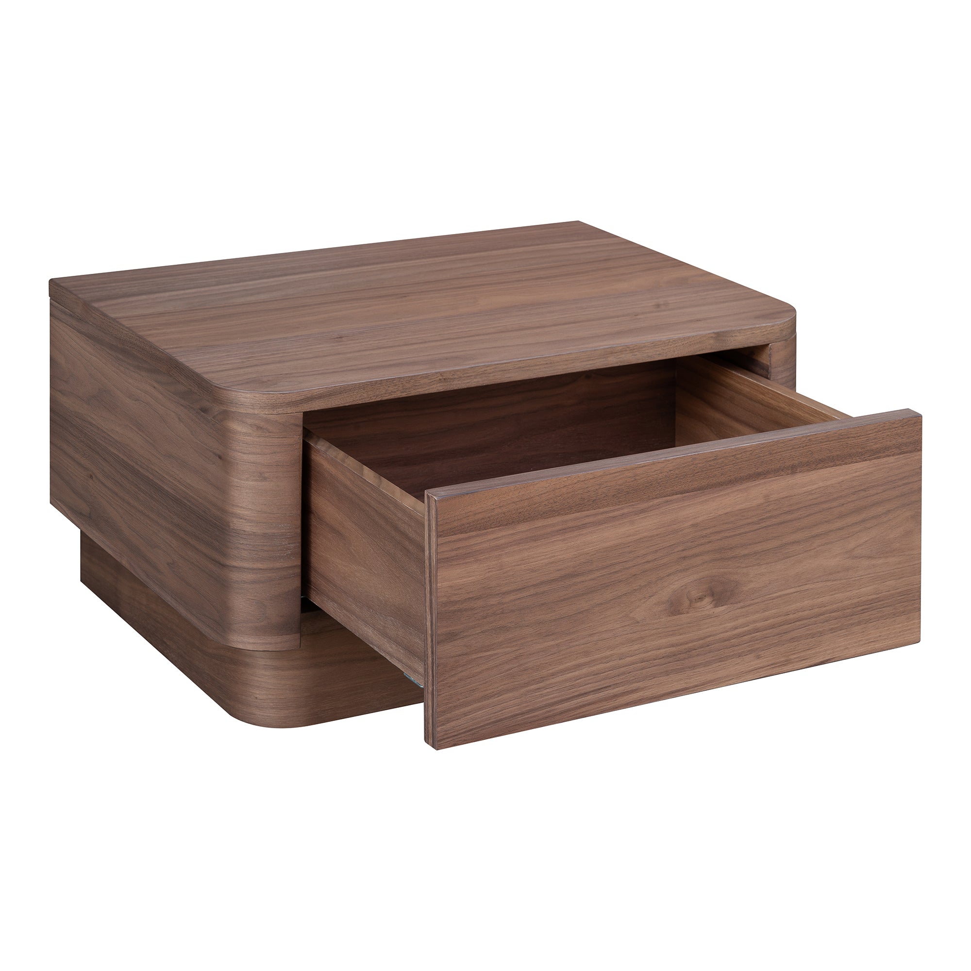 Moes Round Off Small Nightstand Walnut YR-1001-03