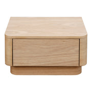 Moes Round Off Small Nightstand Light Oak Brown YR-1001-21