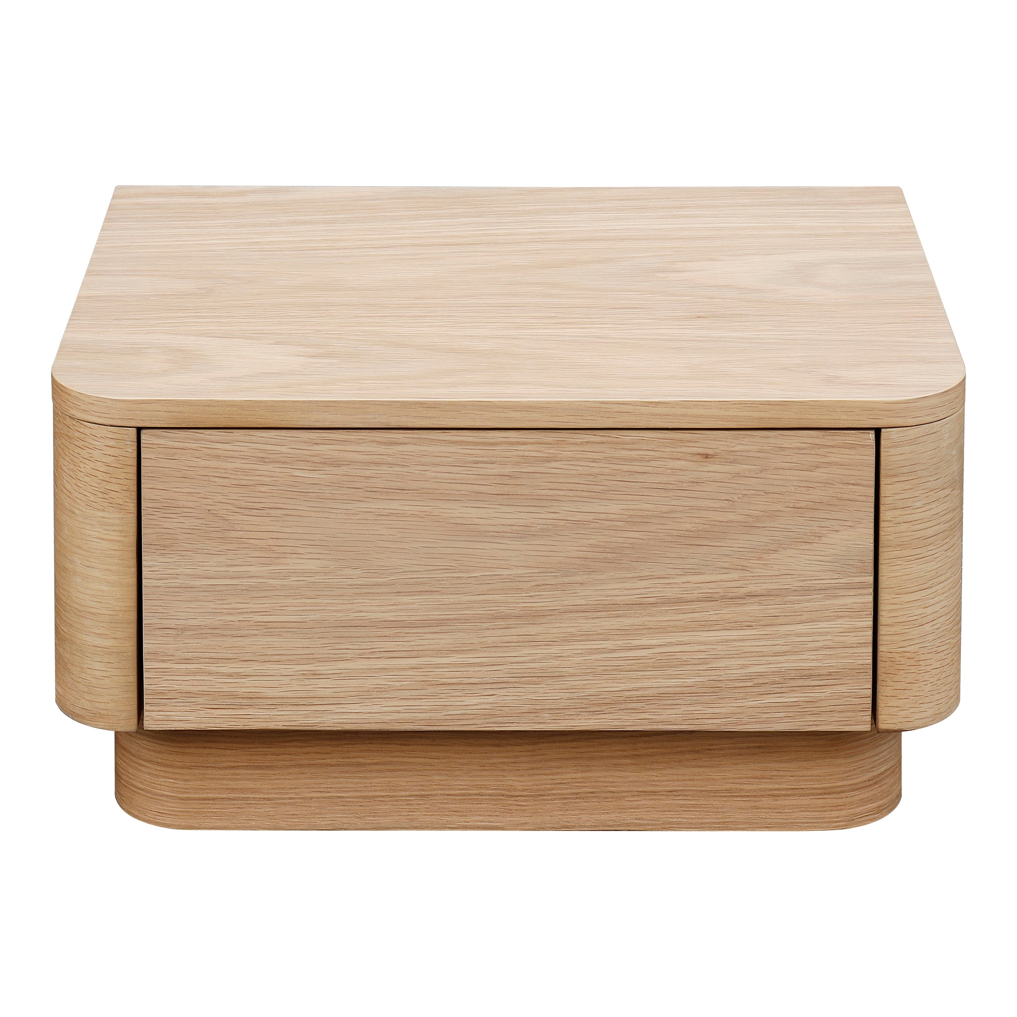 Moes Round Off Small Nightstand Light Oak Brown YR-1001-21