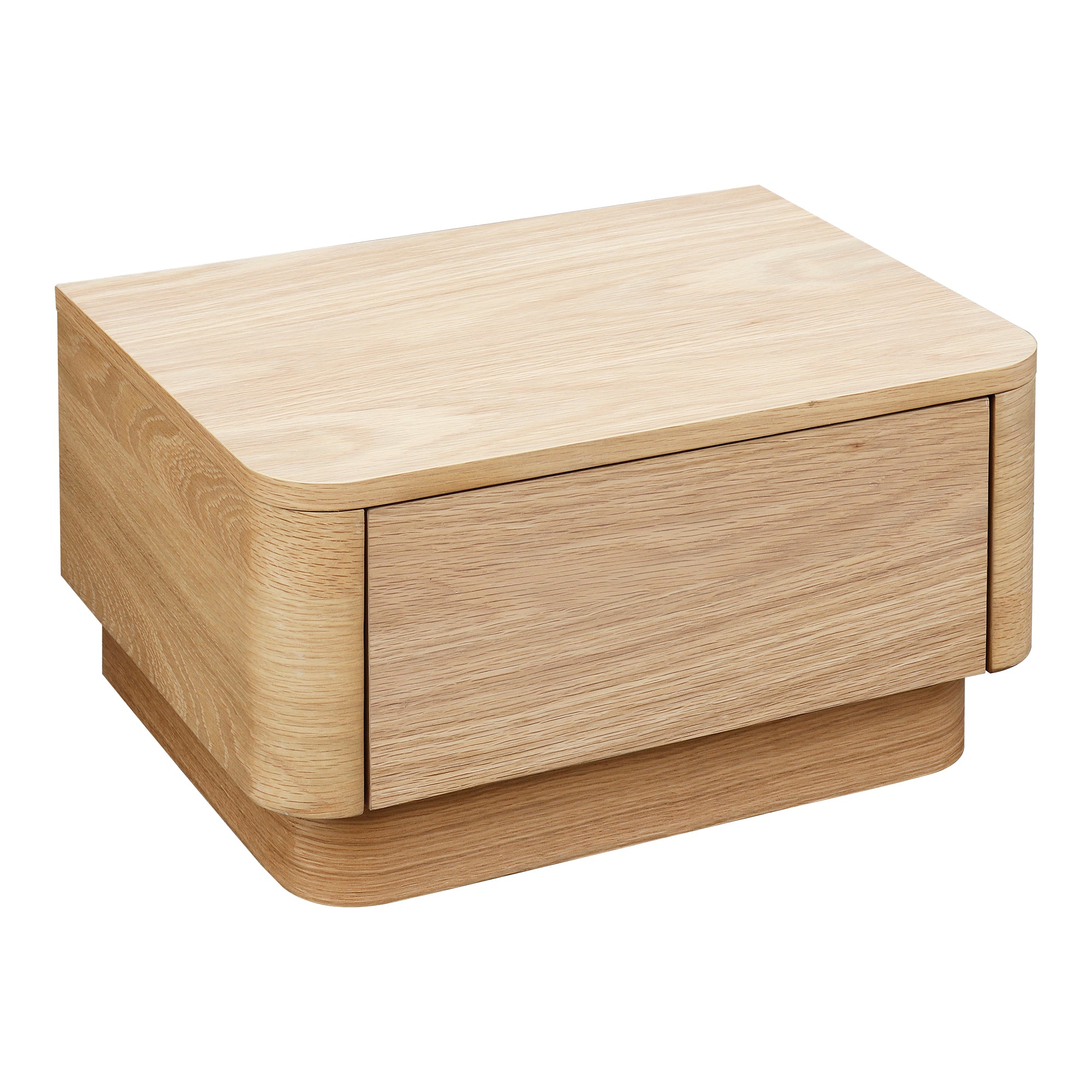 Moes Round Off Small Nightstand Light Oak Brown YR-1001-21