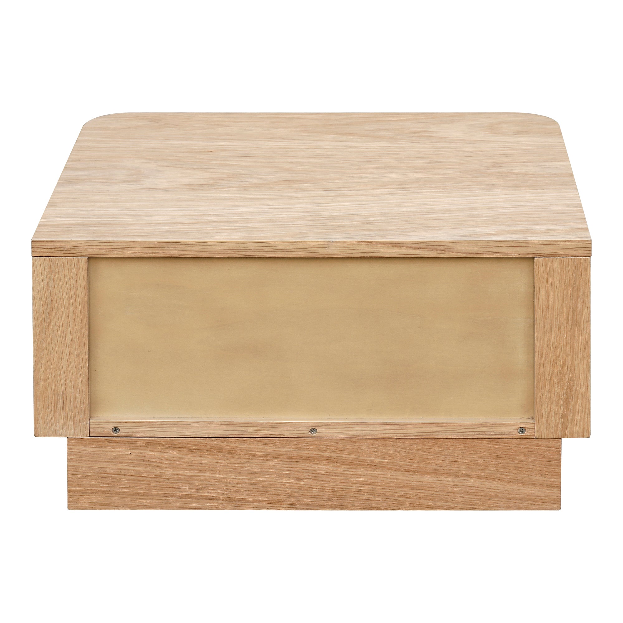 Moes Round Off Small Nightstand Light Oak Brown YR-1001-21