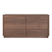 Moes Round Off Dresser Walnut Brown YR-1003-03