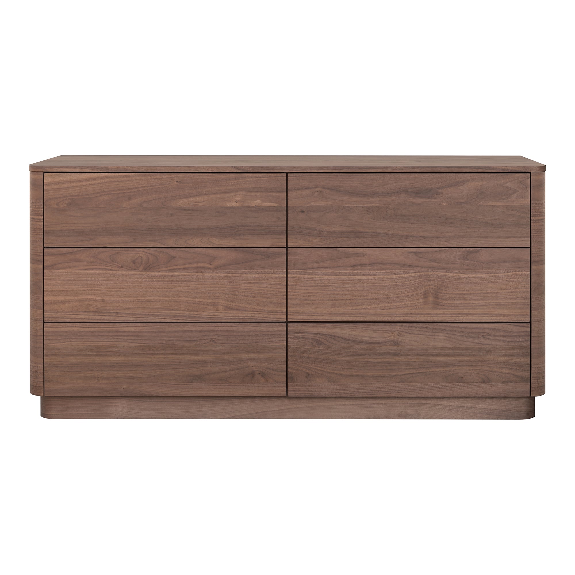 Moes Round Off Dresser Walnut Brown YR-1003-03