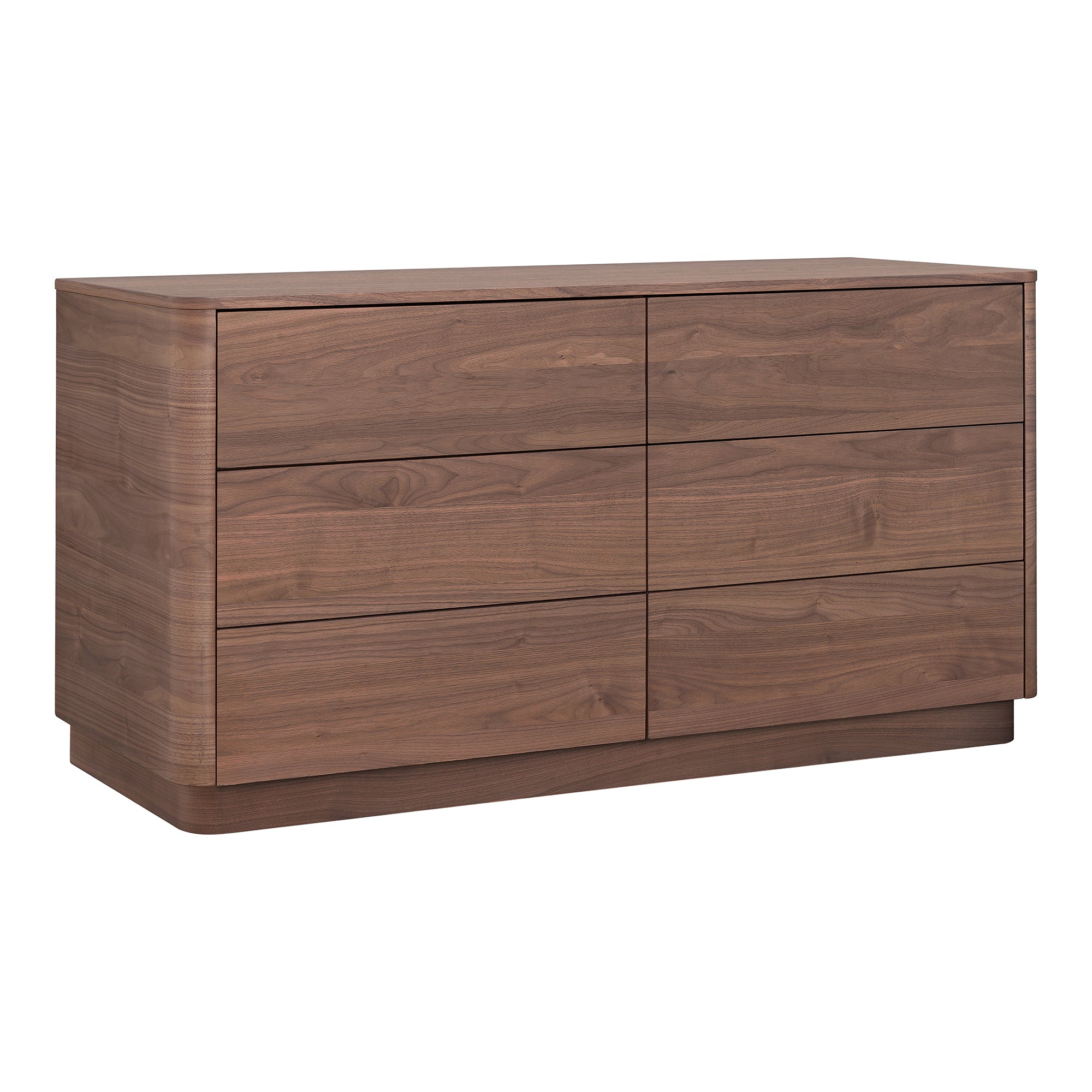 Moes Round Off Dresser Walnut Brown YR-1003-03