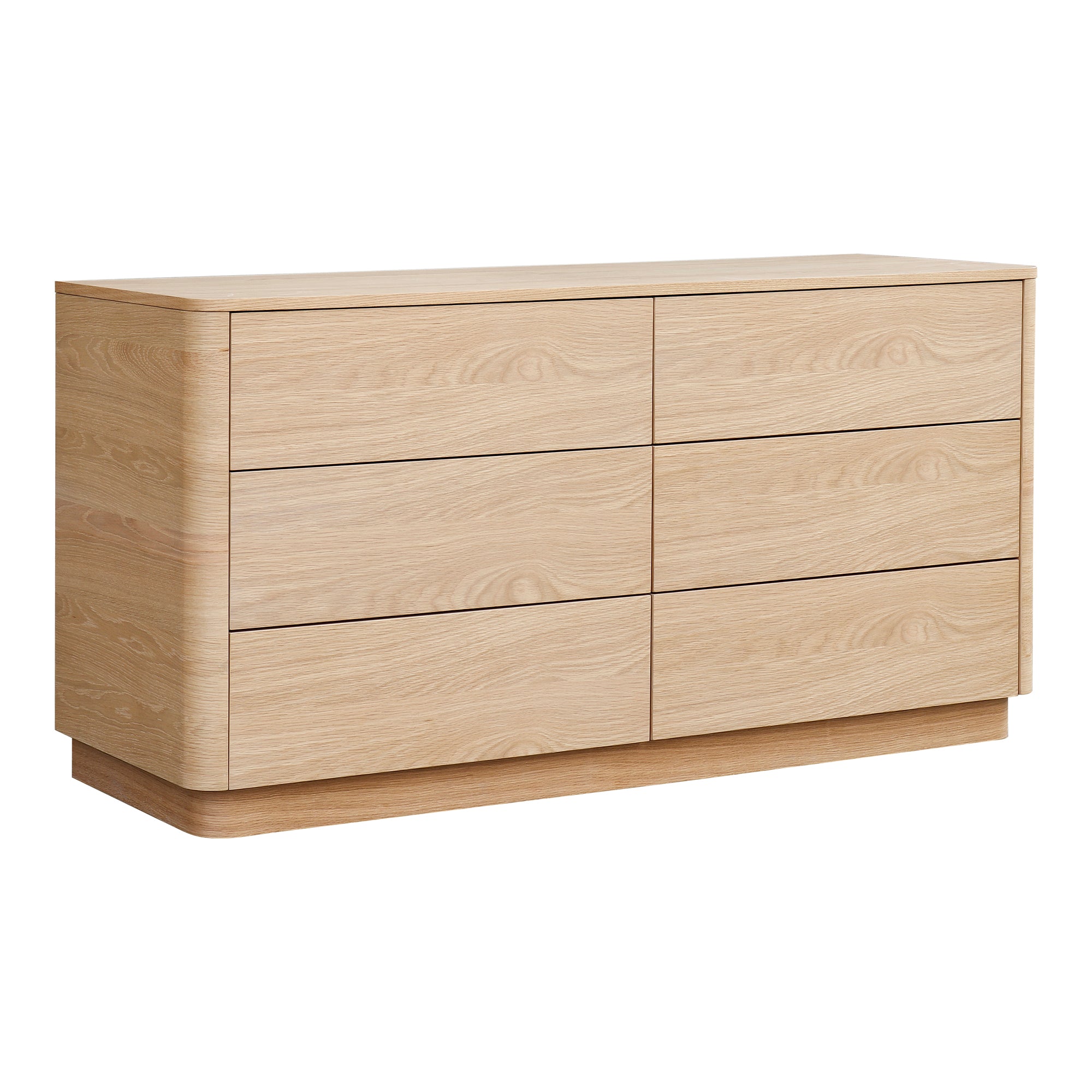Moes Round Off Dresser Light Oak Brown YR-1003-21