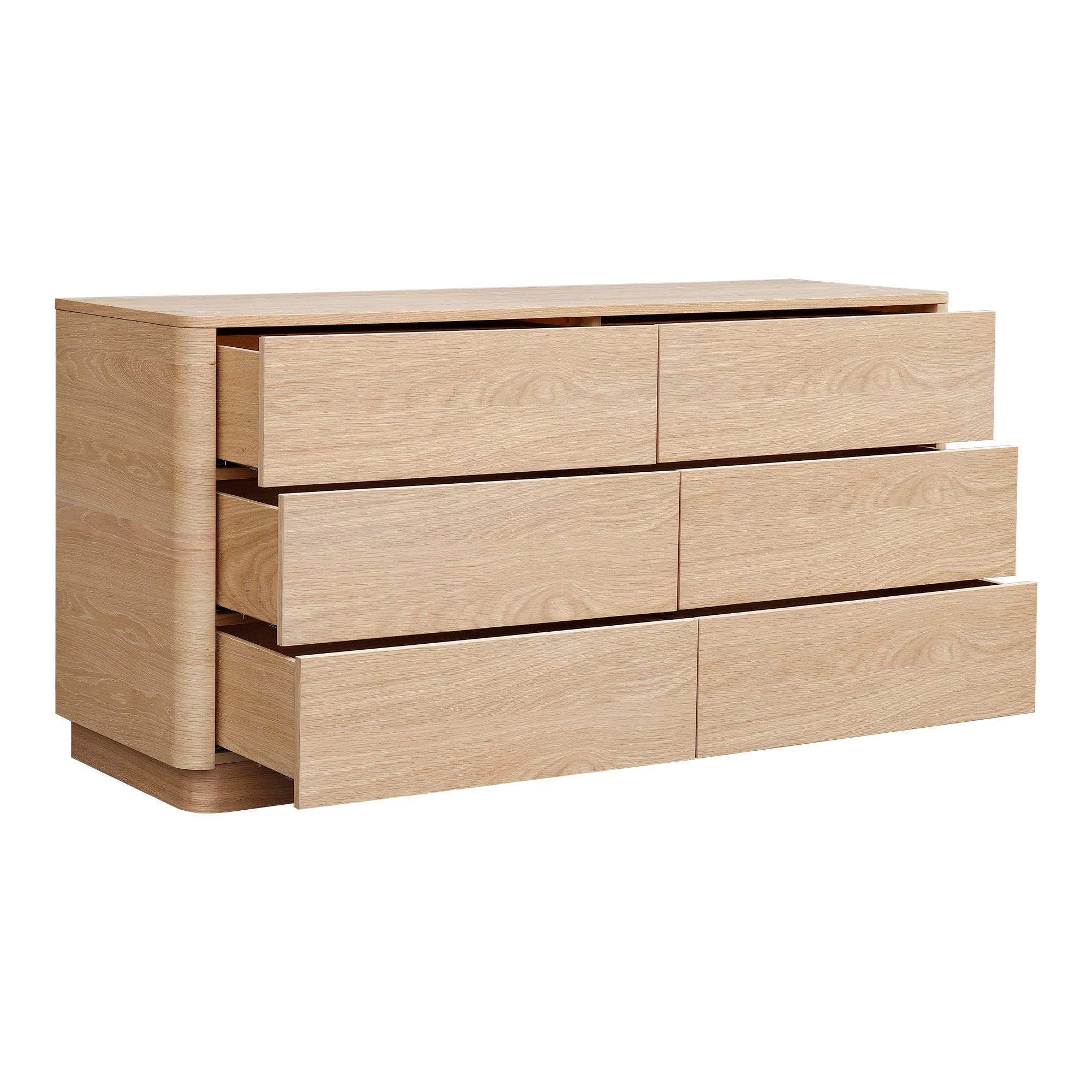 Moes Round Off Dresser Light Oak Brown YR-1003-21