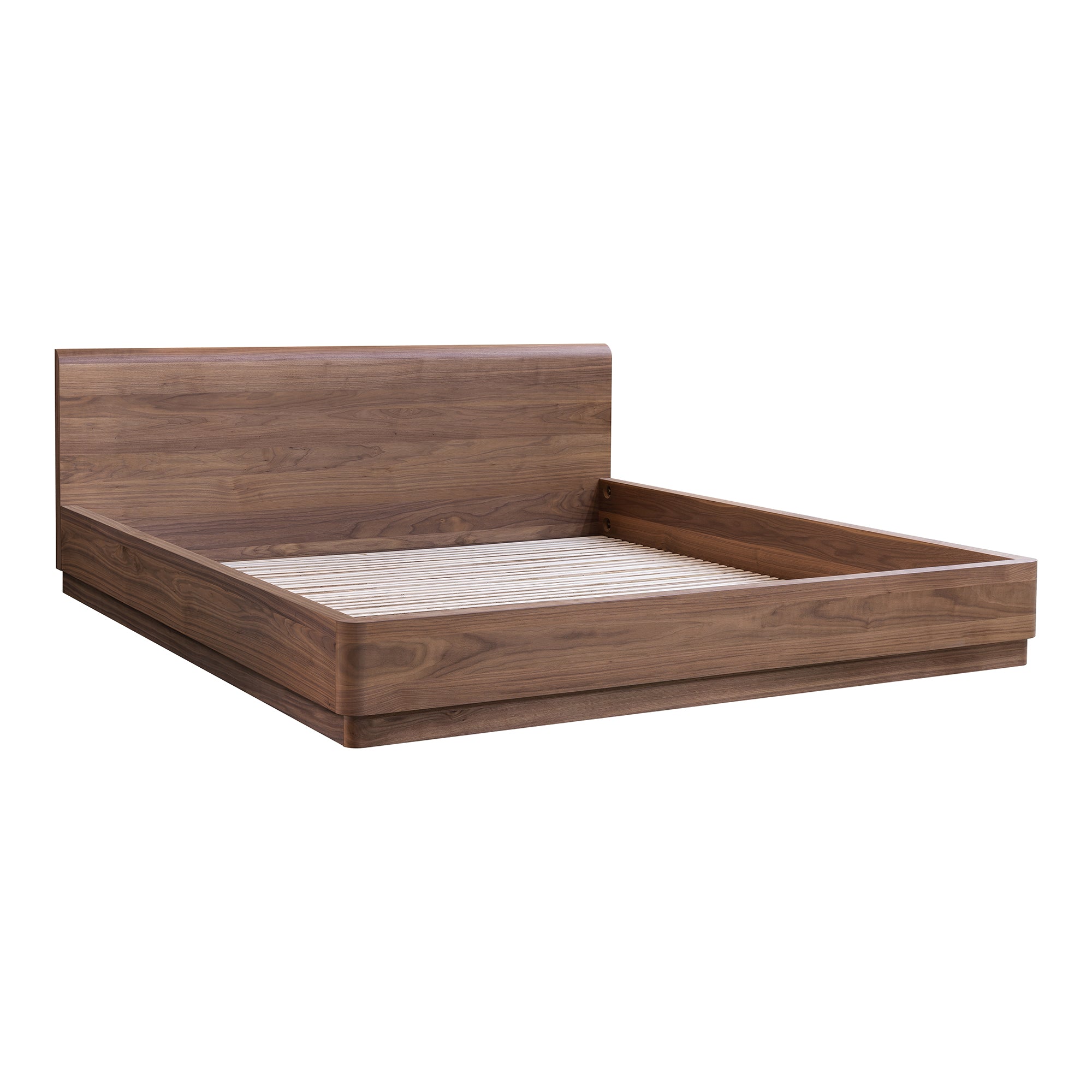 Moes Round Off Queen Bed Walnut Brown YR-1005-03-0