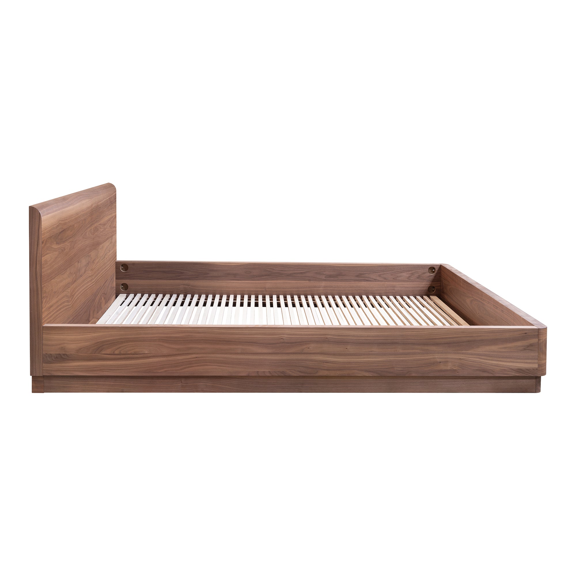 Moes Round Off Queen Bed Walnut Brown YR-1005-03-0
