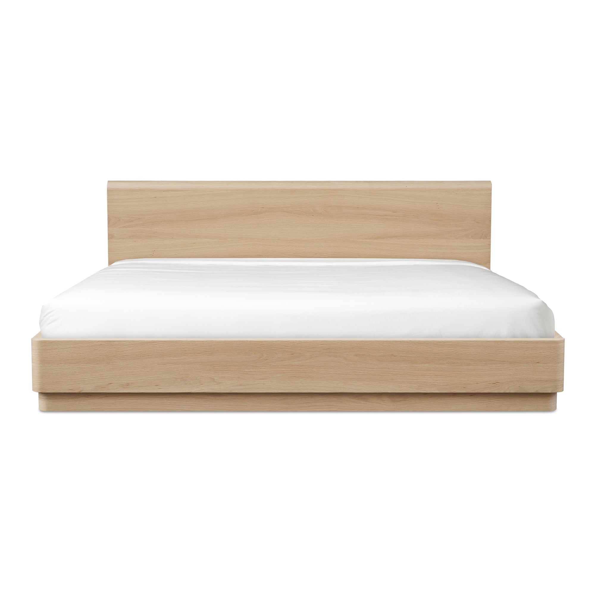 Moes Round Off Queen Bed Light Oak Brown YR-1005-21-0