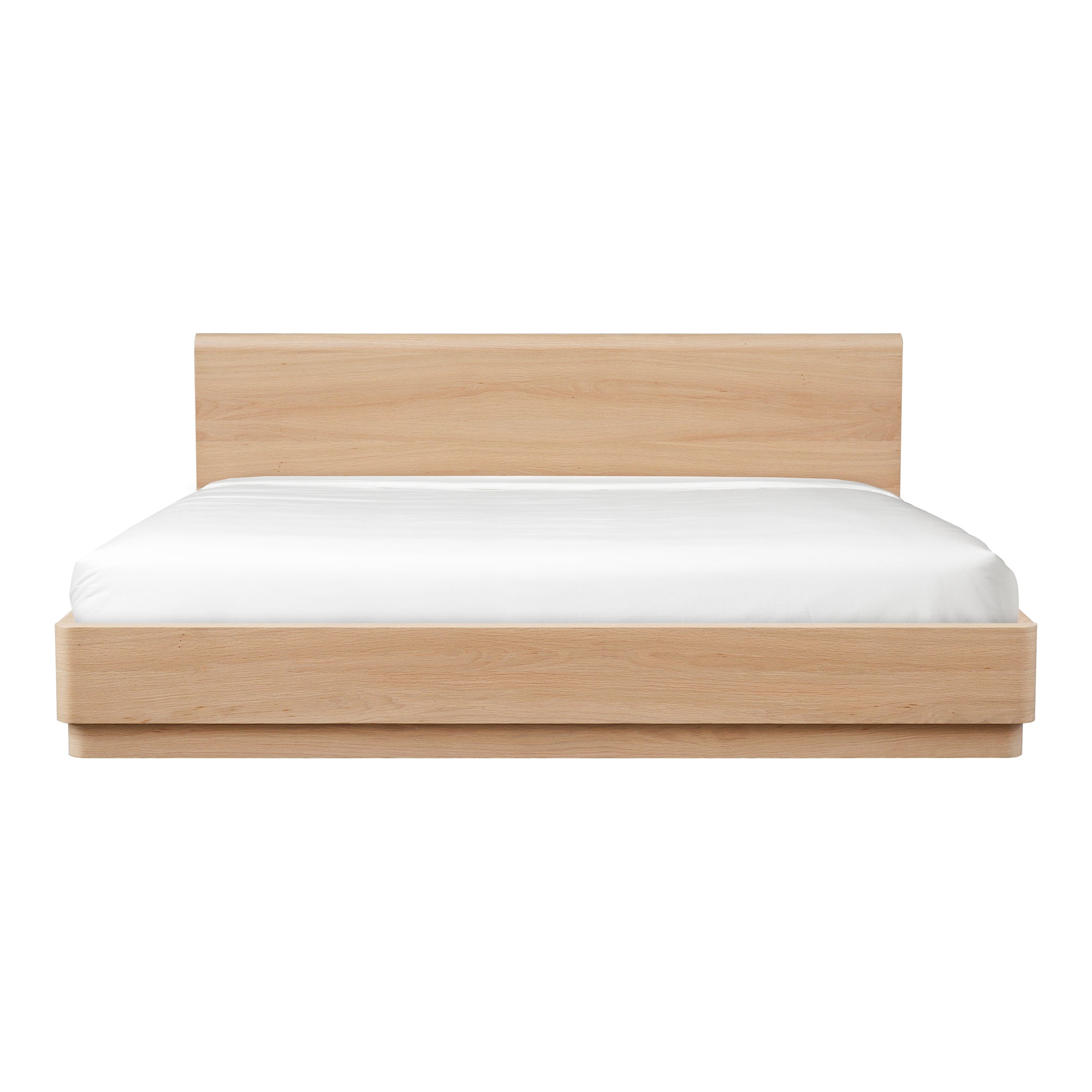 Moes Round Off Queen Bed Light Oak Brown YR-1005-21-0