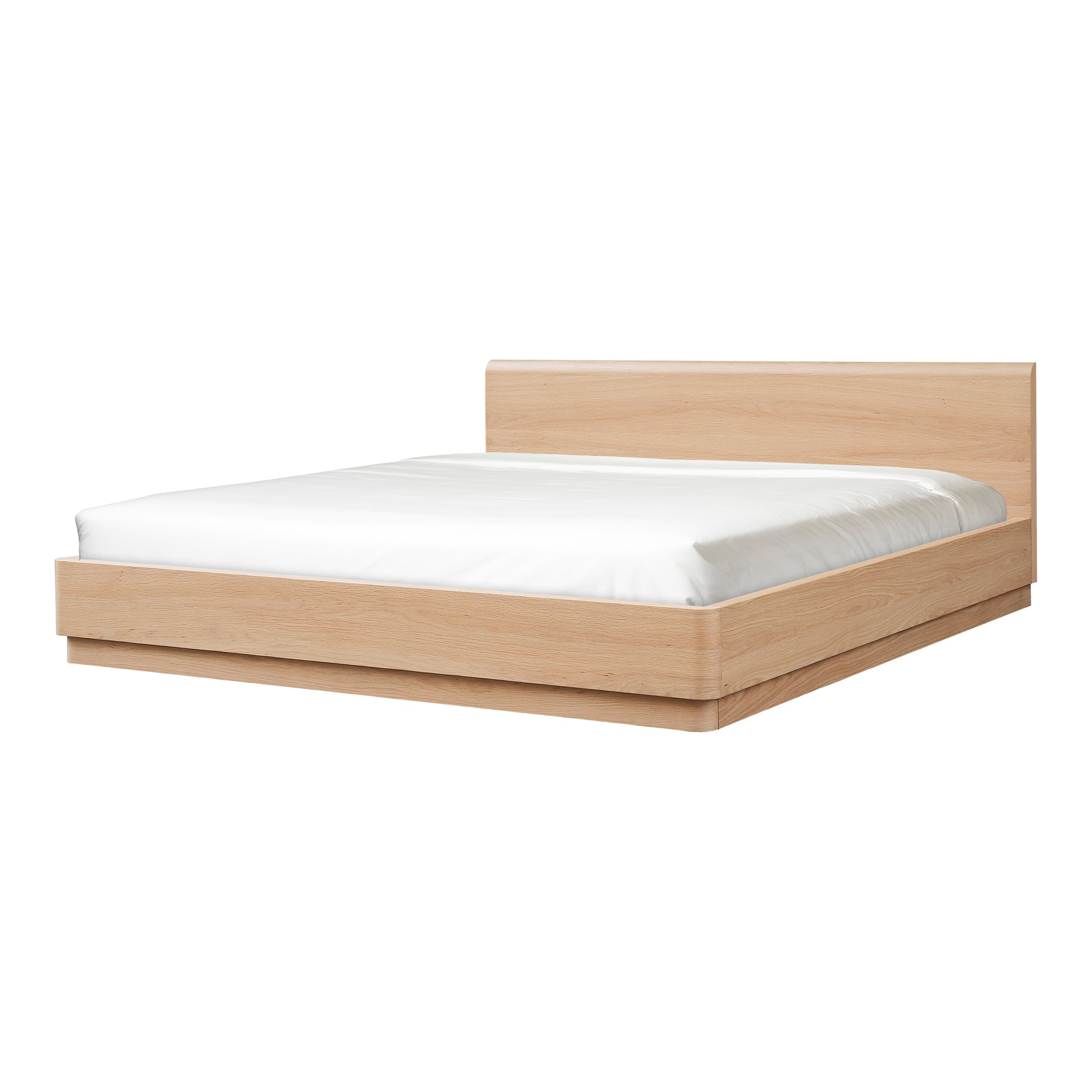 Moes Round Off King Bed Light Oak Brown YR-1006-21-0