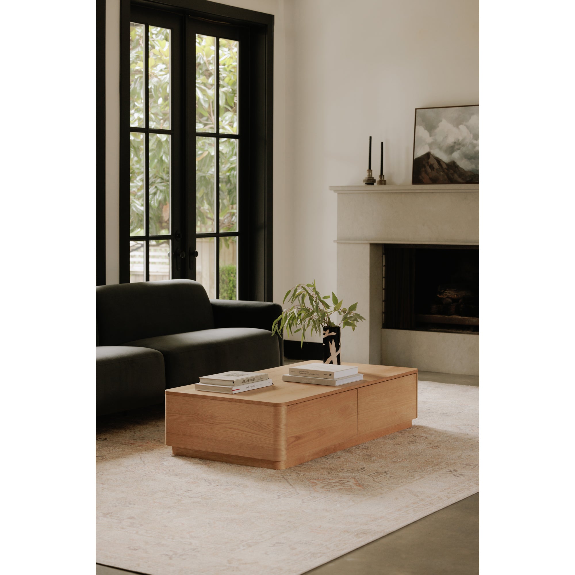 Moes Round Off Coffee Table Natural Oak YR-1007-24